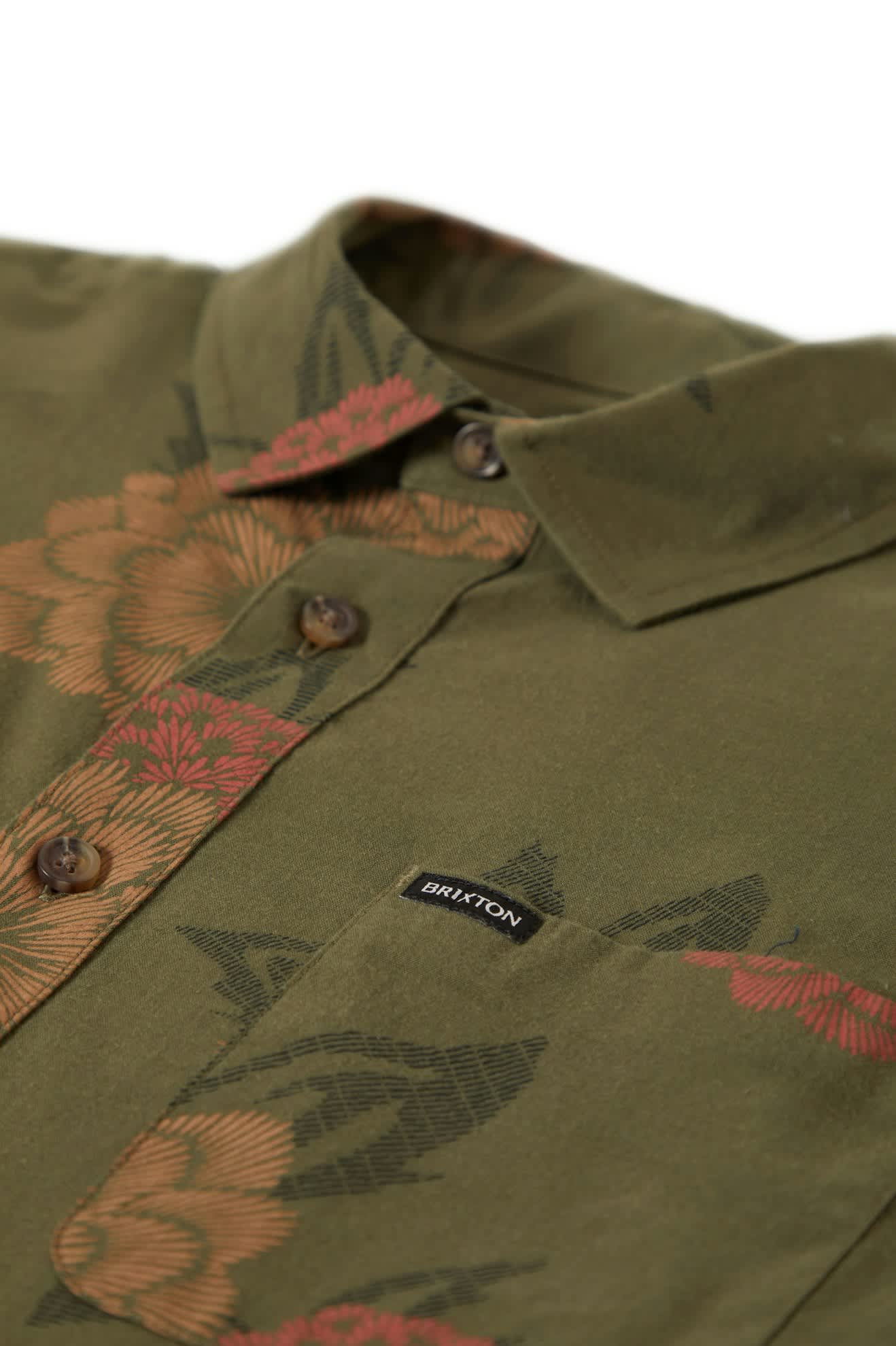 Charter Print Short Sleeve Shirt - Ivy Green Painterly Floral Design | Casual Summer Wear for Men & Women