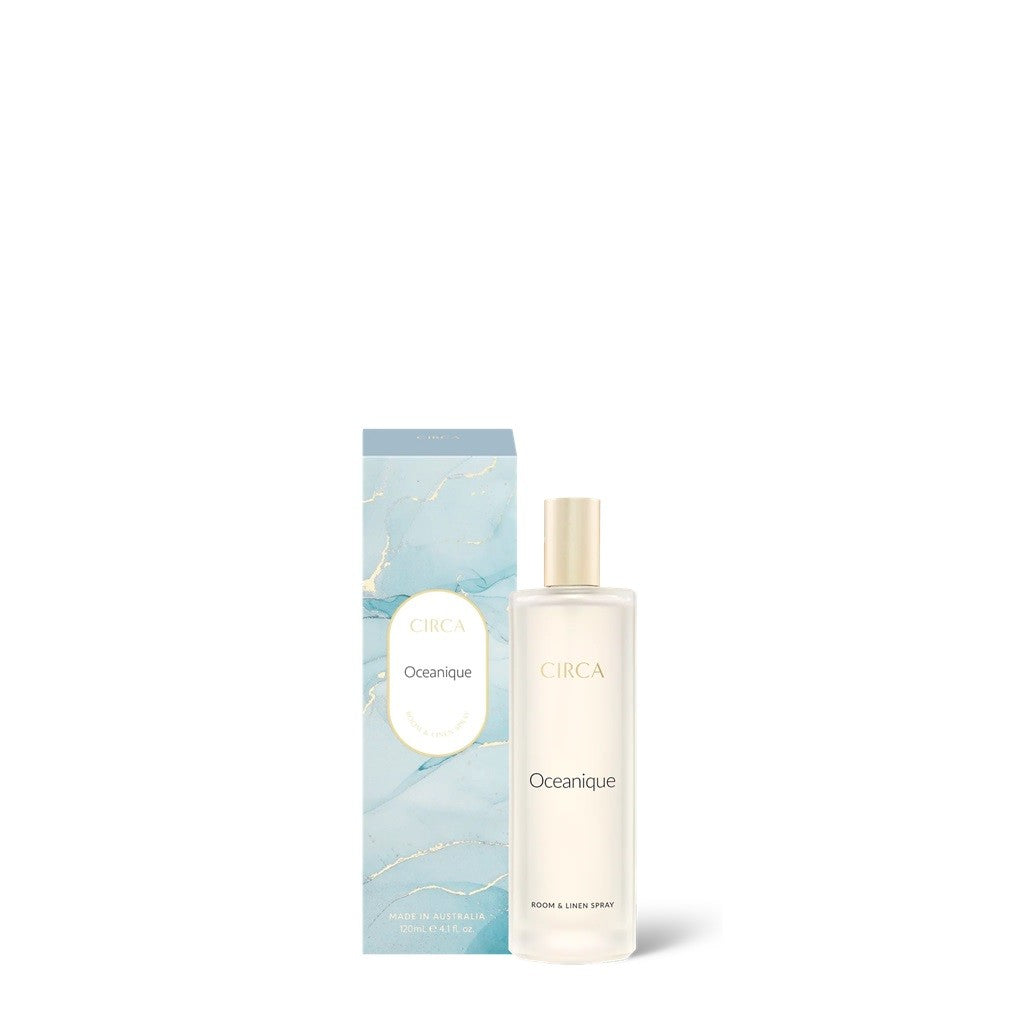 Circa Room & Linen Spray 120ml - Ocean Breeze Scent | Natural Air Freshener for Home, Bedroom & Hotel | Refreshing Mist for Sheets, Pillows & Fabrics