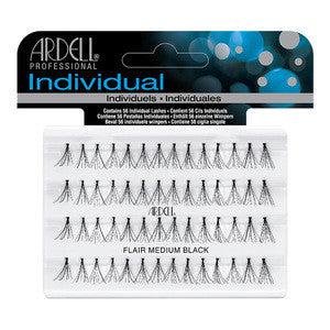 Ardell Individual Lashes Knotted Flare - Medium Black (65097) | Natural-Looking False Eyelashes for Everyday Wear & Special Occasions