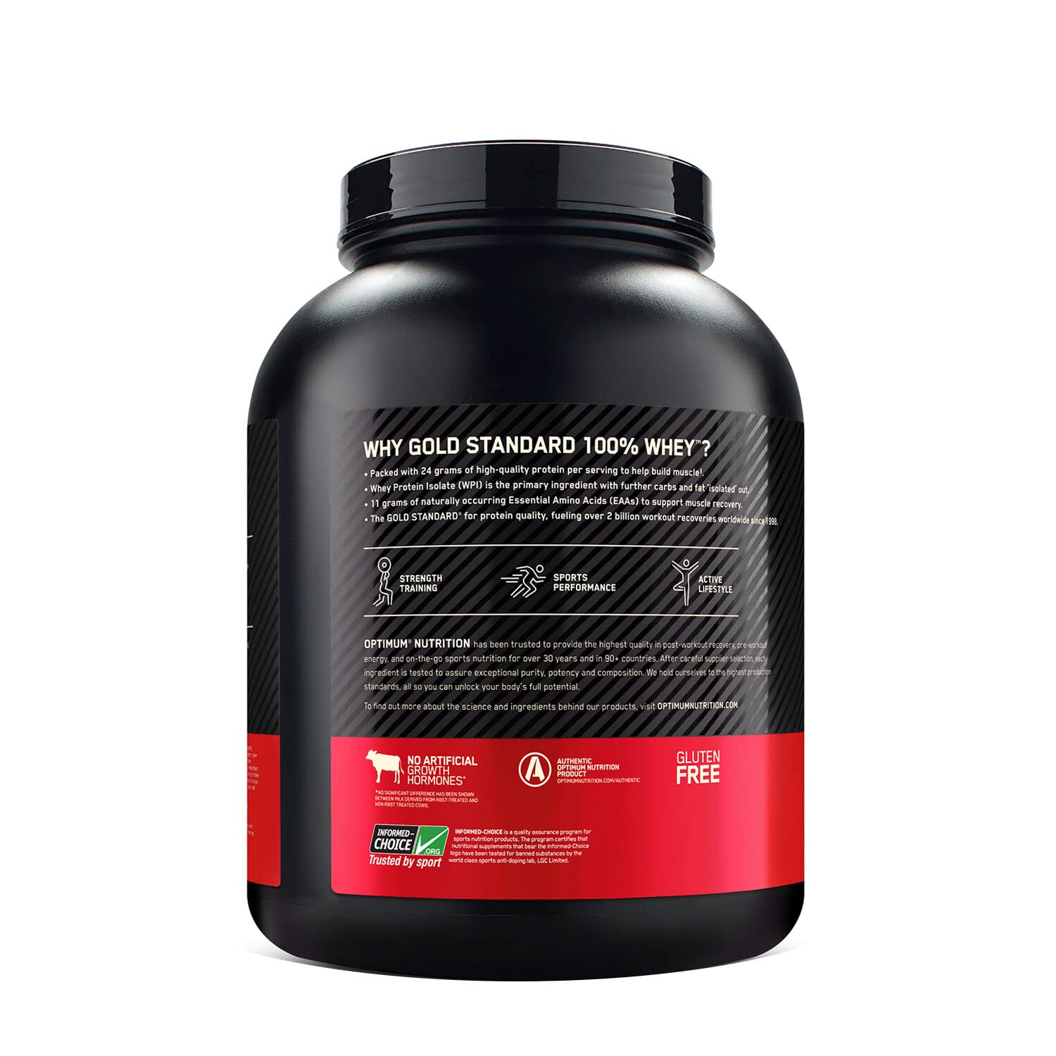 Optimum Nutrition Gold Standard 100% Whey Protein Powder - Cookies & Cream Flavor (5lbs, 68 Servings) for Muscle Recovery & Post-Workout Nutrition