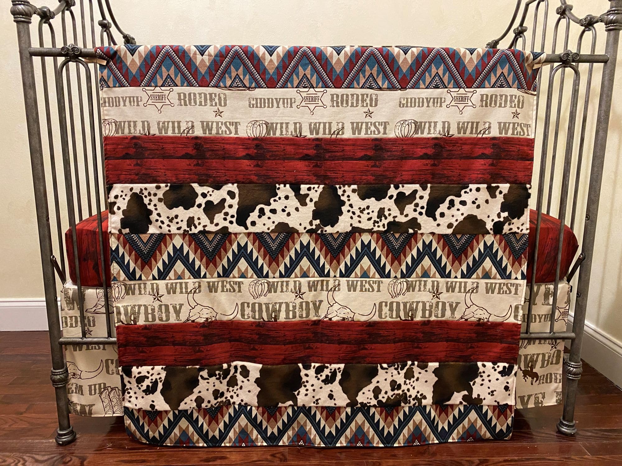 Cowboy Crib Bedding Set for Baby Boys - Western Nursery Theme with Rodeo Design | Perfect for Cowboy-Themed Nurseries and Wild West Baby Showers