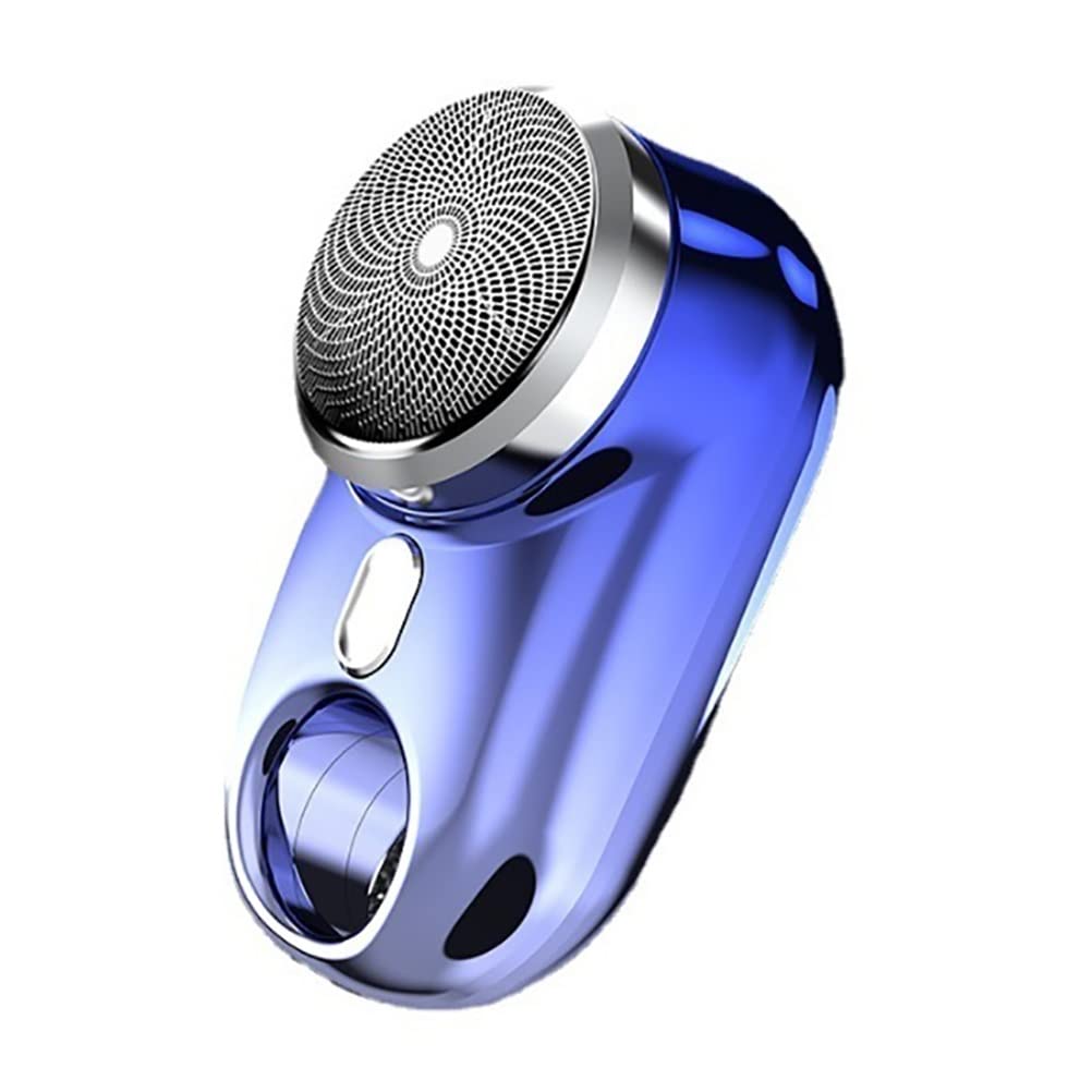 Portable Electric Head Shaver for Bald Men - Rechargeable Wet/Dry Travel Razor with One-Button Operation (Gradient Blue) | Perfect for Home, Gym & Business Trips
