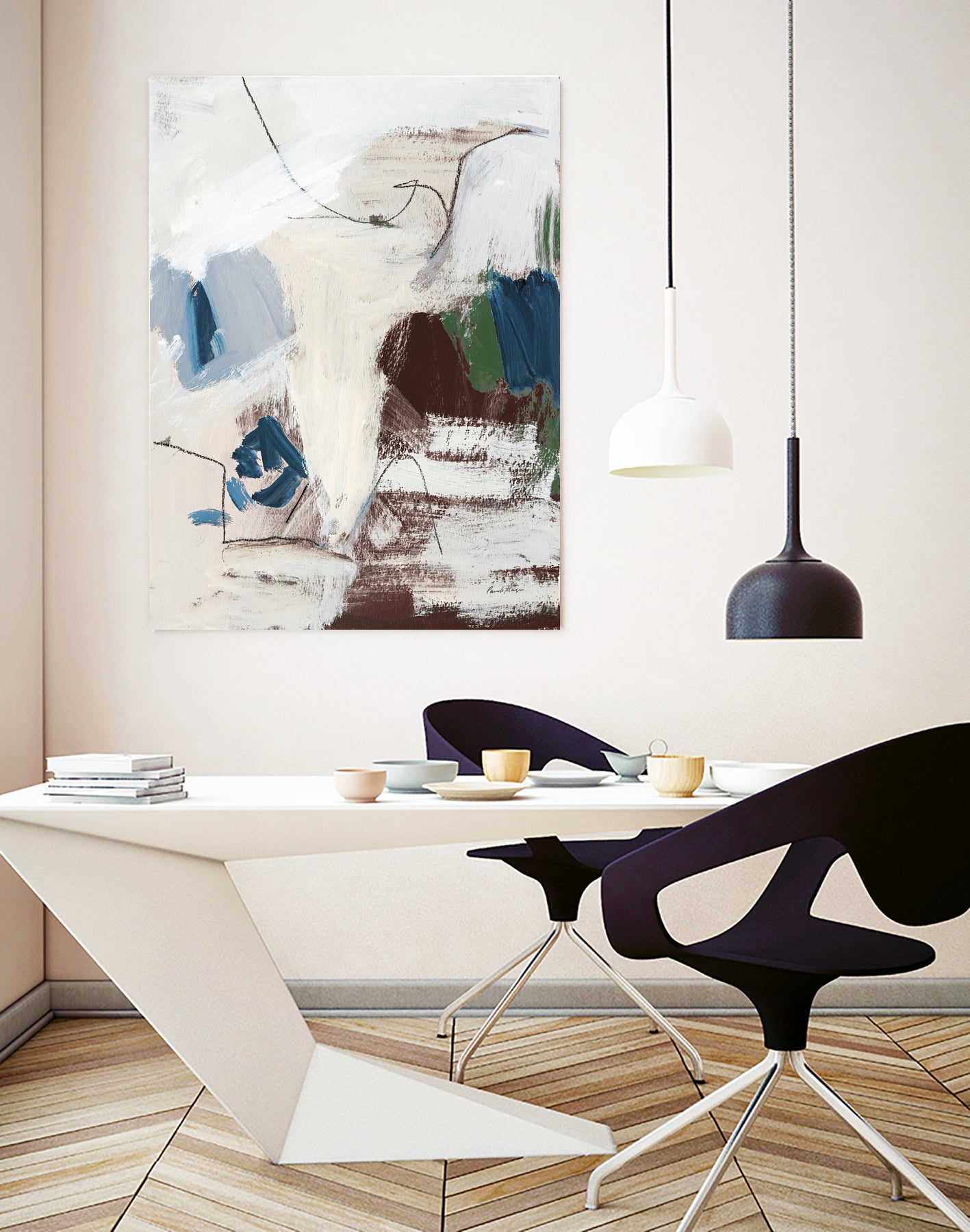 Dark Abstract II - Modern Abstract Wall Art Canvas Print for Home & Office Decor | Perfect for Living Room, Bedroom, or Office Spaces