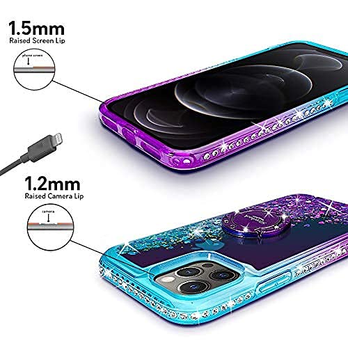 **Premium Bling Holographic Sparkle Glitter Phone Case for iPhone 13 Pro Max 6.7