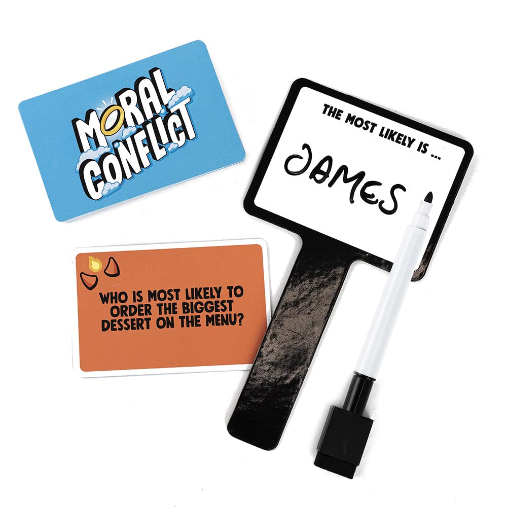 Professor PUZZLE Moral Conflict Games - Hilarious 'Most Likely To' Family Game of Shame - Perfect for Parties, Gatherings & Family Game Nights