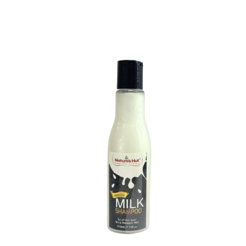 NATURESHUT Milk Protein Shampoo - 210ml for Dry & Damaged Hair | Hydrating & Repairing Hair Care | Perfect for Daily Use & Salon Treatments