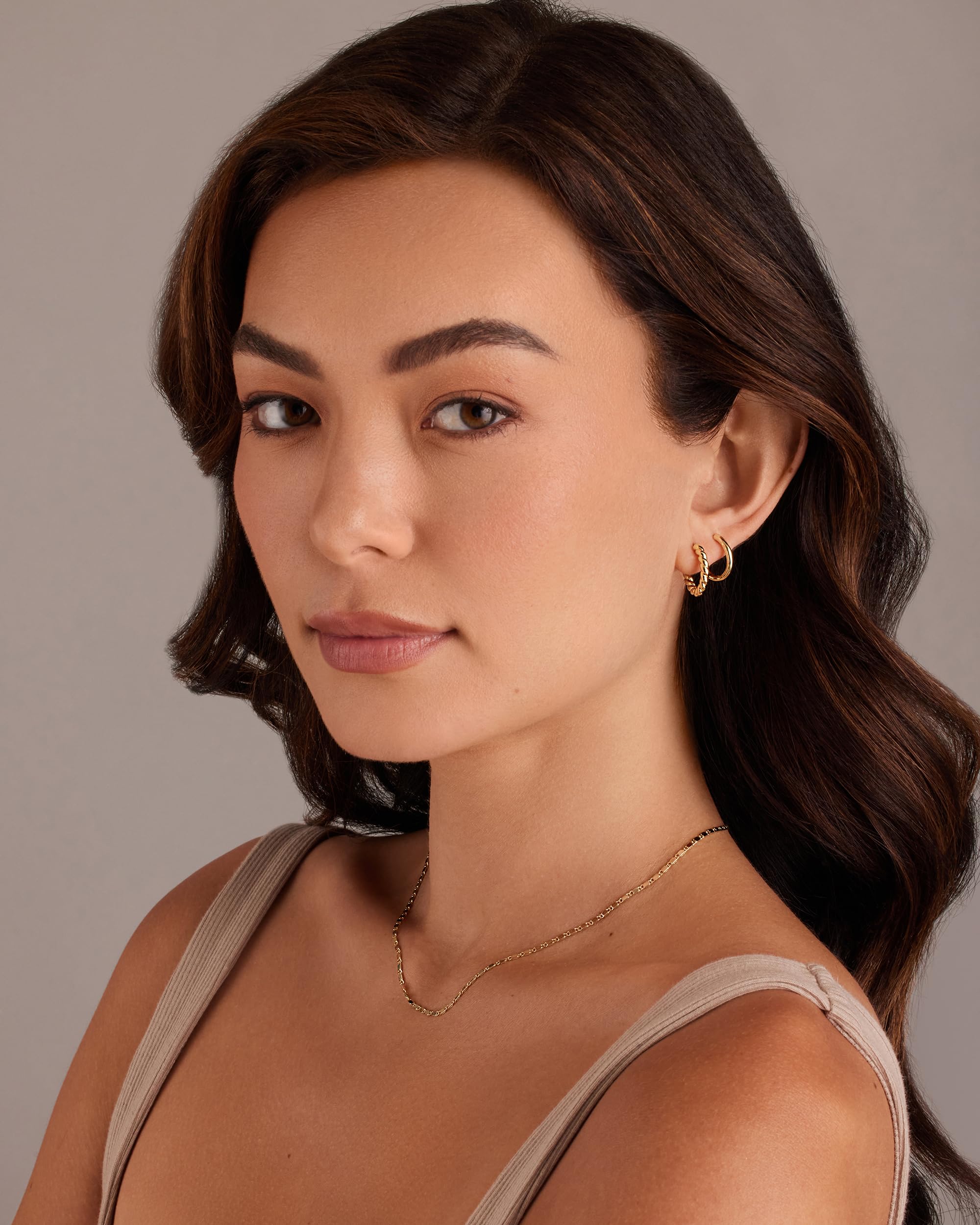 PAVOI 14K-18K Gold Plated Sterling Silver Small Hoop Earrings for Women - 3 Pairs Cubic Zirconia Rope Teardrop Huggie Earrings Set | Everyday Wear, Party, Gift, Wedding Jewelry