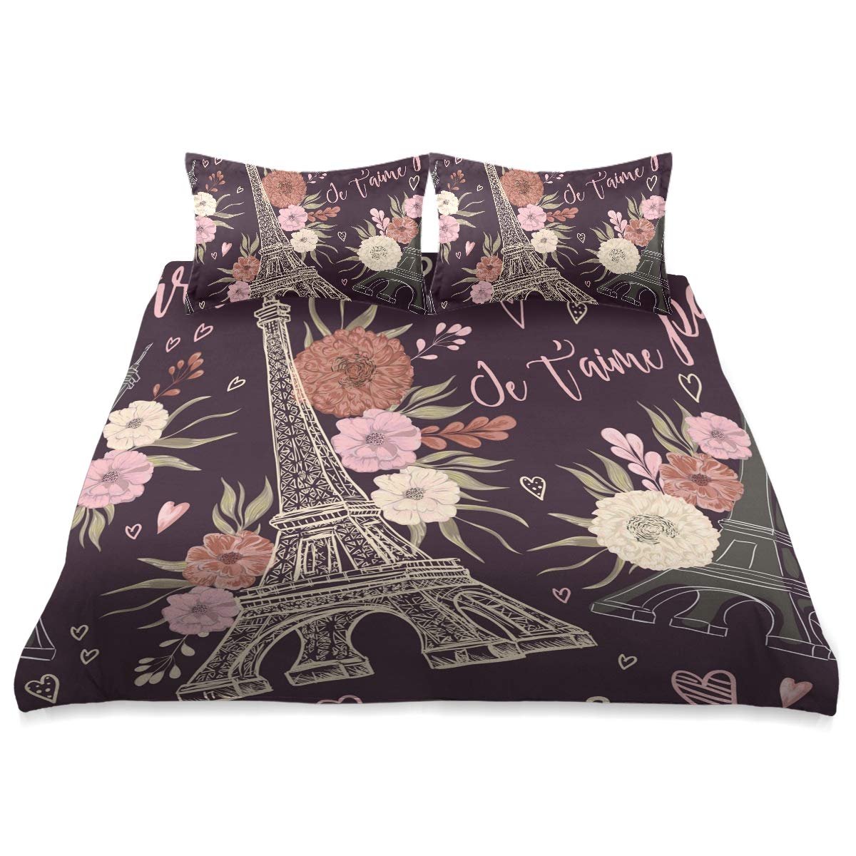 Paris King Size Comforter Set - All Season Soft & Comfortable Bedding - 90x104 Inches - Perfect for Master Bedroom, Guest Room & Luxury Hotel Decor