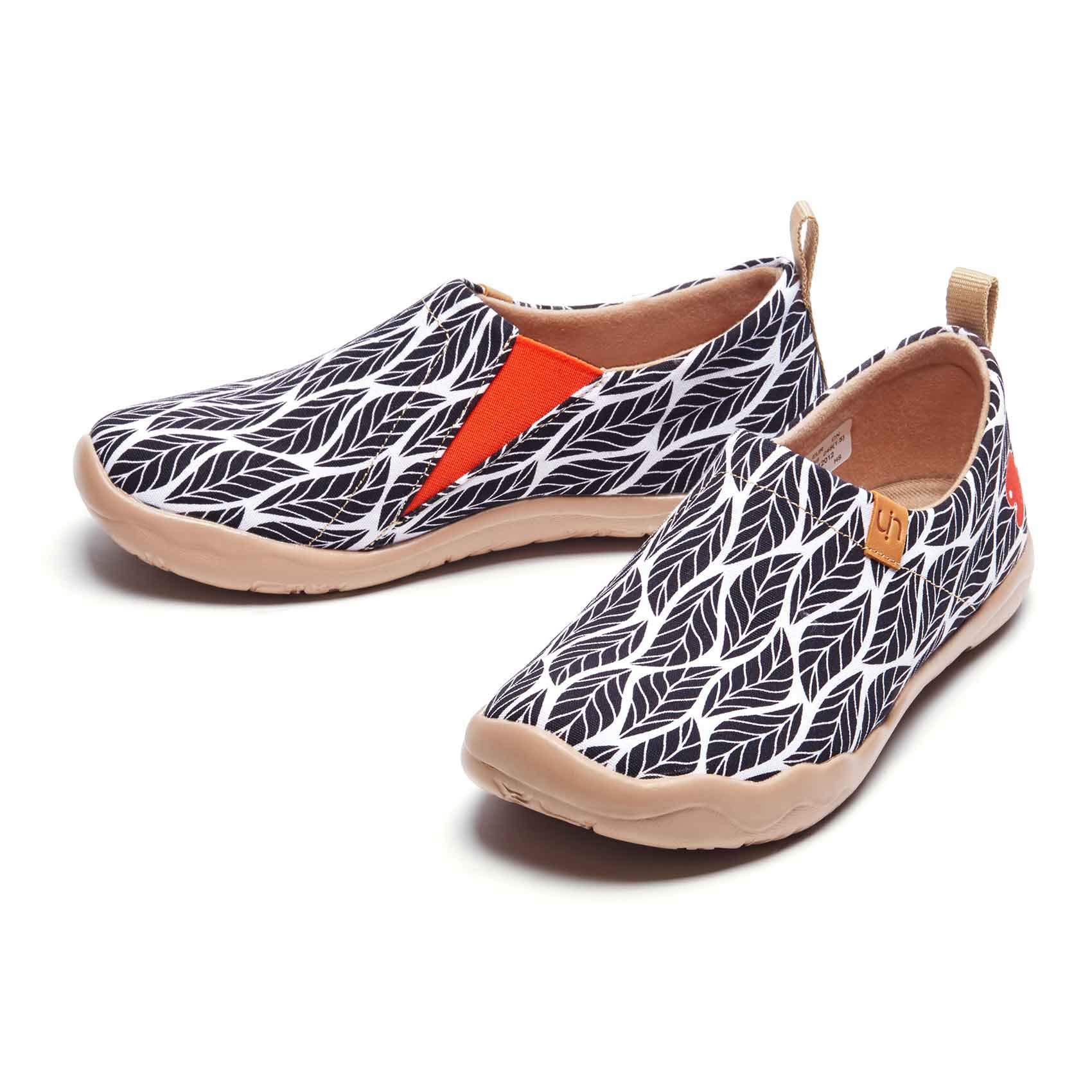 UIN Women's Slip On Sneakers - Comfortable Knit Loafers with Artistic Painting | Soft Walking Shoes for Women | Perfect for Casual Outings, Work & Travel