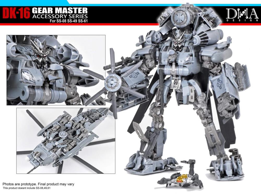 DNA Design DK 16 Gear Master Accessory Series - High-Quality Collectible Action Figure Accessories for Display & Customization | Perfect for Toy Photography, Diorama Building & Model Kit Enhancement