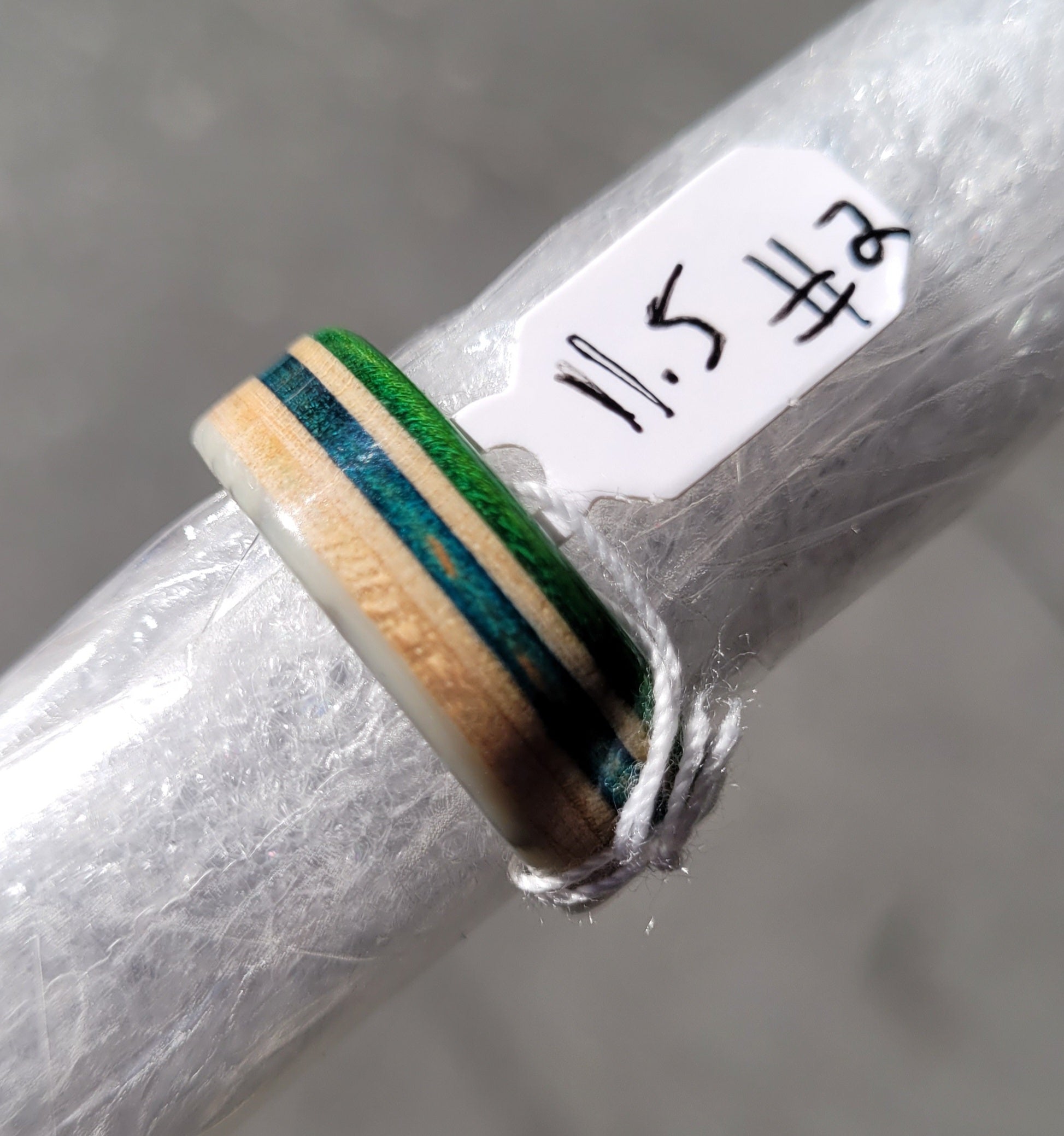 Recycled Bo Tuff Skateboard Ring - Size 11.5 (#2) | Durable Eco-Friendly Jewelry for Skateboarders & Outdoor Enthusiasts - Perfect for Gifts, Streetwear Fashion & Skater Lifestyle