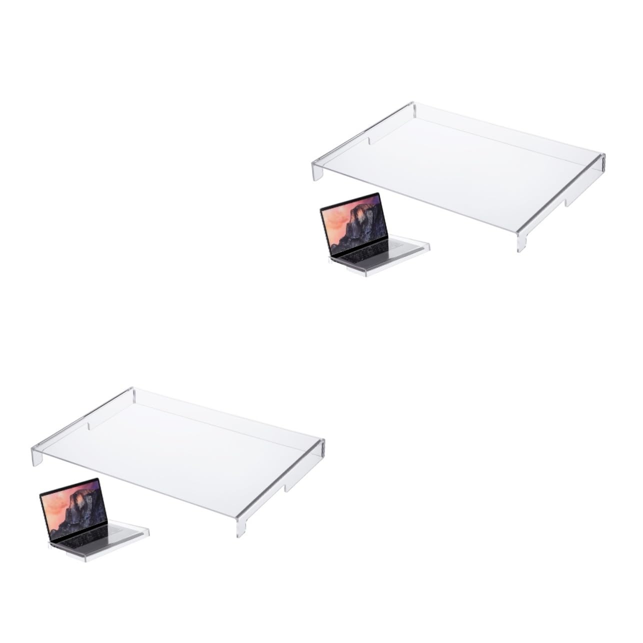 Abaodam 2-Pack Clear Acrylic Keyboard Dust Cover Protector - Universal Fit for Mechanical Keyboards, Monitor Storage & Craft Protection | Home Office & Gaming Setup Accessories
