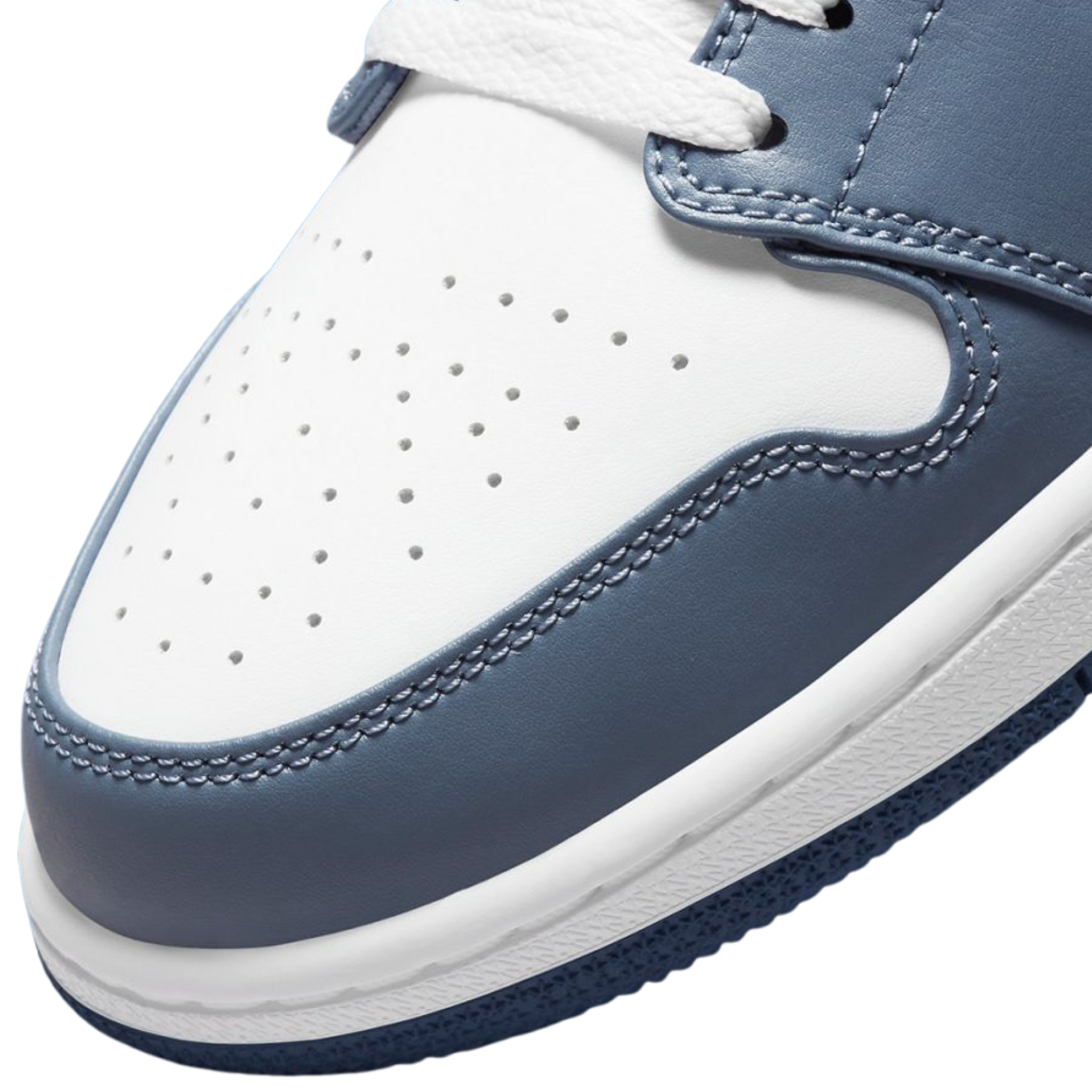 Air Jordan 1 Low GS Sneakers in Slate Blue, Navy & White - Perfect for School, Sports & Casual Wear