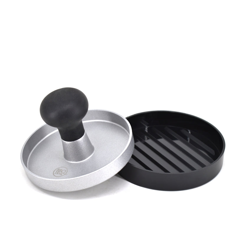 Premium Stainless Steel BBQ Devil Burger Press - Heavy Duty Hamburger Patty Maker for Grilling, Camping & Backyard Cookouts - Perfect for Juicy, Uniform Burgers Every Time