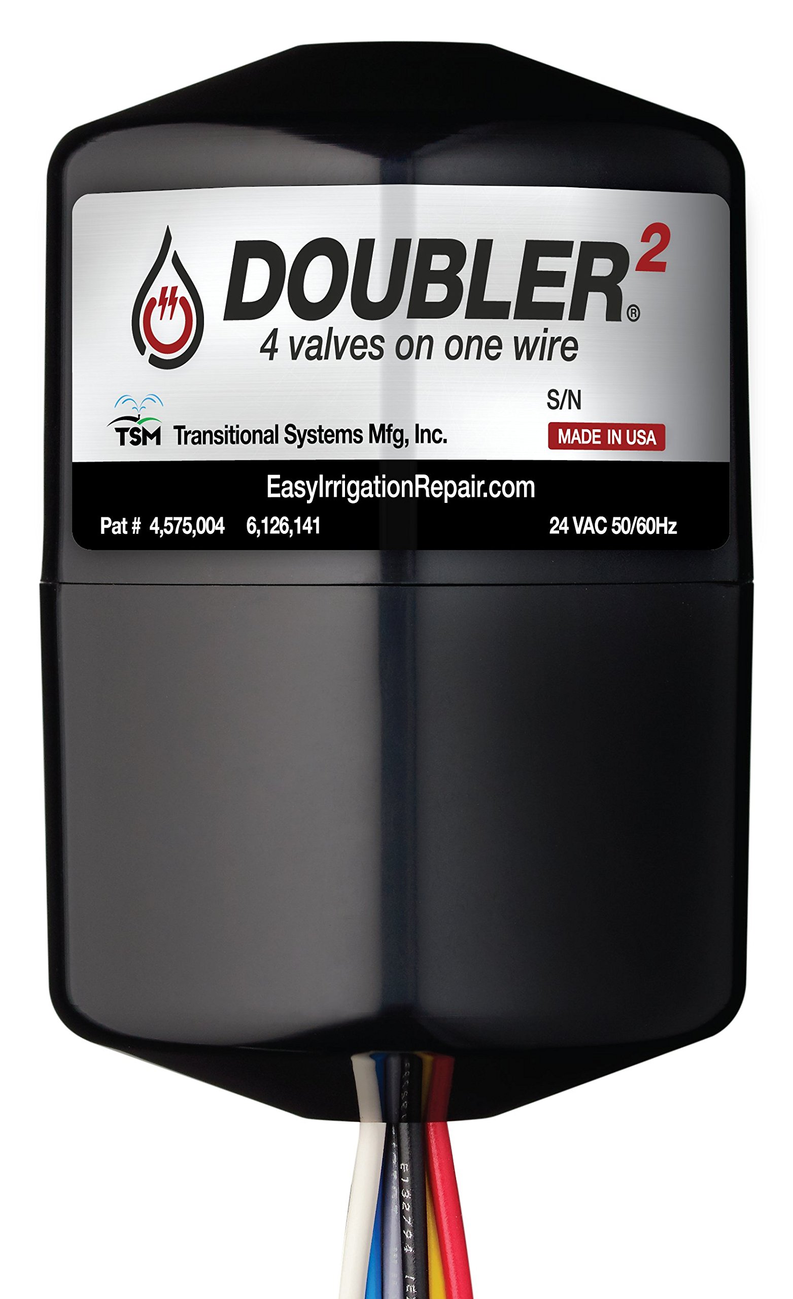 DOUBLER2 - 4 Zone Irrigation Valve Controller | Easy Lawn Sprinkler System Expansion & Repair Kit for Home Garden Watering