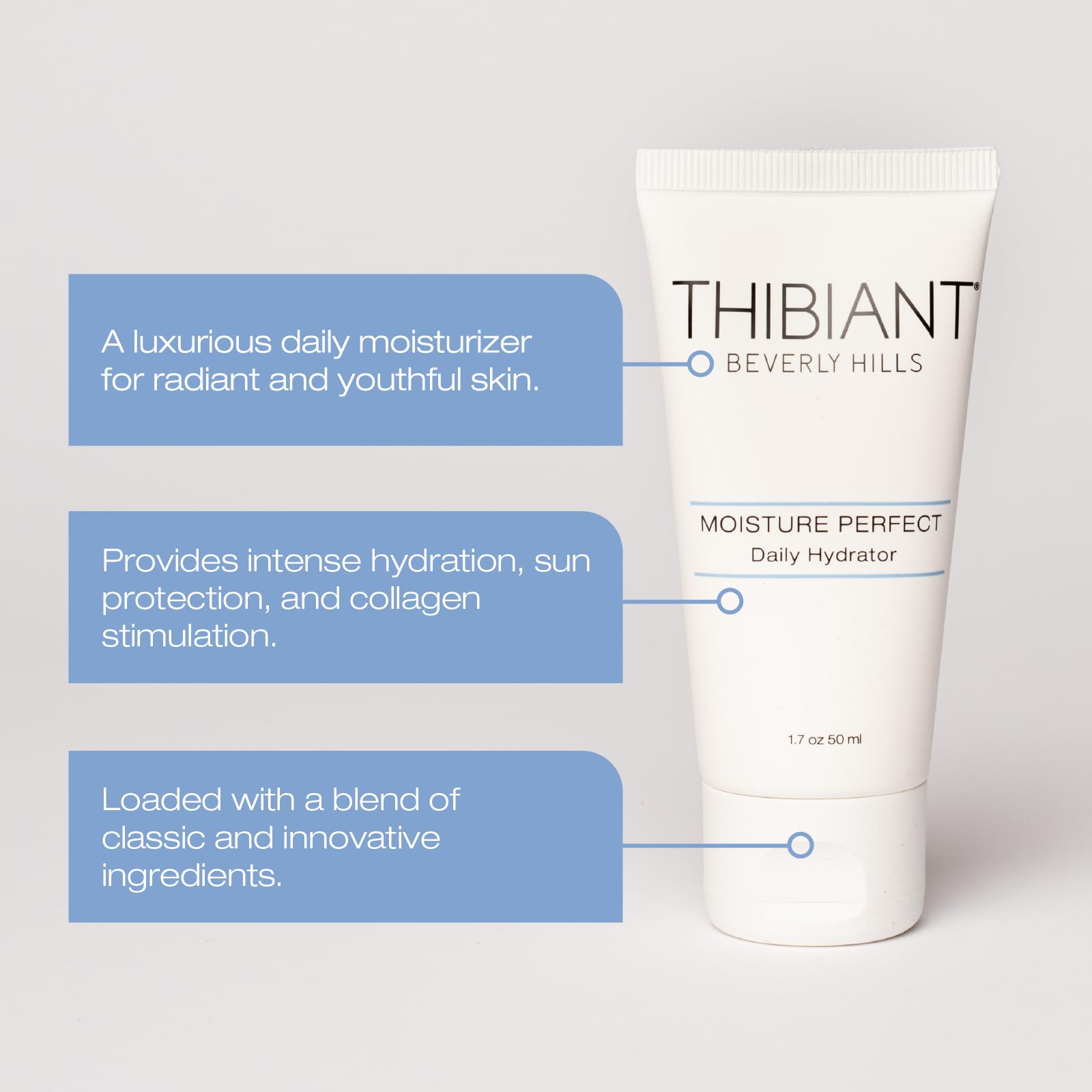 Moisture Perfect Daily Hydrator - Anti-Aging Face Cream for Women with Vitamin C, E & Collagen | Hydrating Moisturizer to Minimize Wrinkles & Fine Lines | Paraben-Free Skincare (1.7 Oz) | Perfect for Daily Use, Night Routine & Travel Skincare