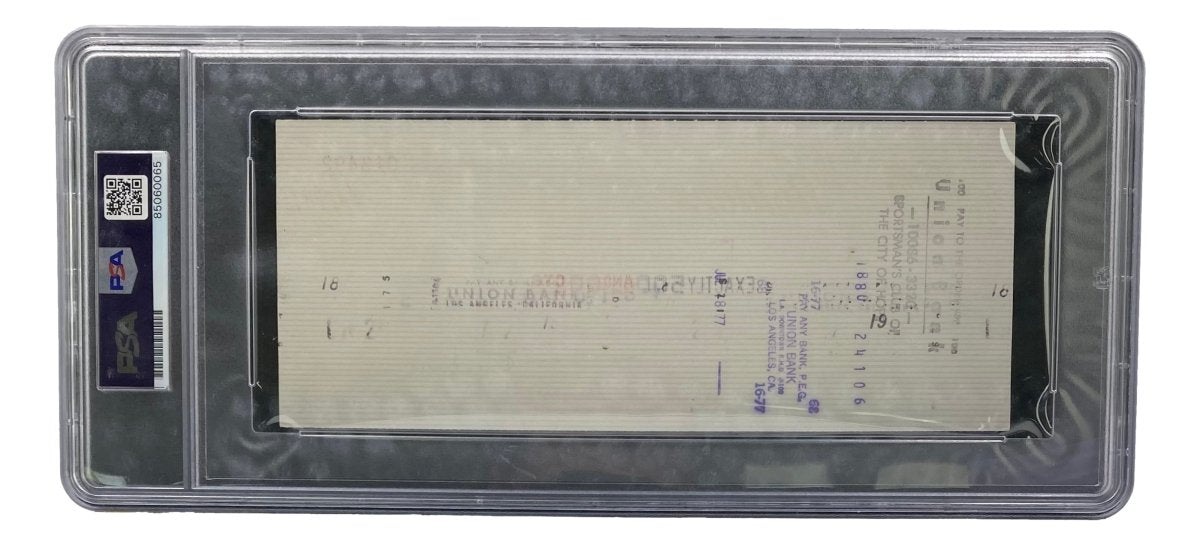 Authentic Al Davis Signed Oakland Raiders Bank Check #13492 - PSA/DNA Certified Gem MT 10 - Rare NFL Memorabilia for Collectors & Raiders Fans
