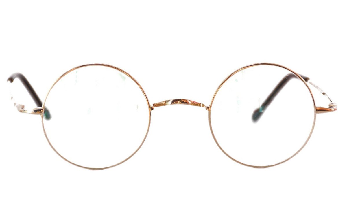 Agstum Pure Titanium Retro Round Eyeglasses Frame - Lightweight Metal Glasses for Men & Women - No Nose Pads - Vintage Style Eyewear for Reading, Driving & Fashion Accessories
