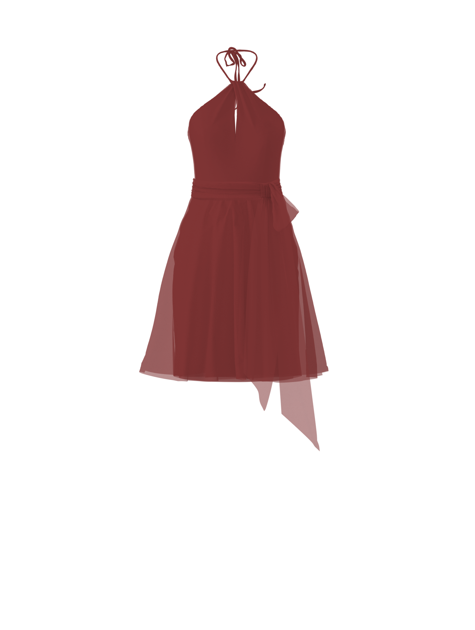 Colby Bodice & Carla Skirt Set with Sash Belt in Cayenne - Perfect for Parties, Weddings, and Special Occasions