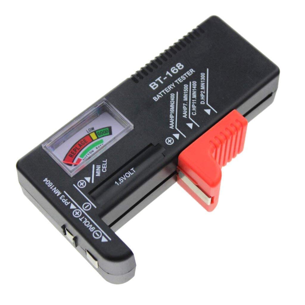 WOX MOX BT-168 Universal Battery Tester - Check AA AAA C D 9V 1.5V Button Cell Batteries | Household & Small Battery Voltage Tester | Perfect for Home, Office, and Emergency Kits