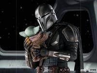 Iron Studios The Mandalorian & Grogu BDS Art Scale 1/10 Statue - Premium Collectible Figure for Star Wars Fans, Home Display & Gift Idea