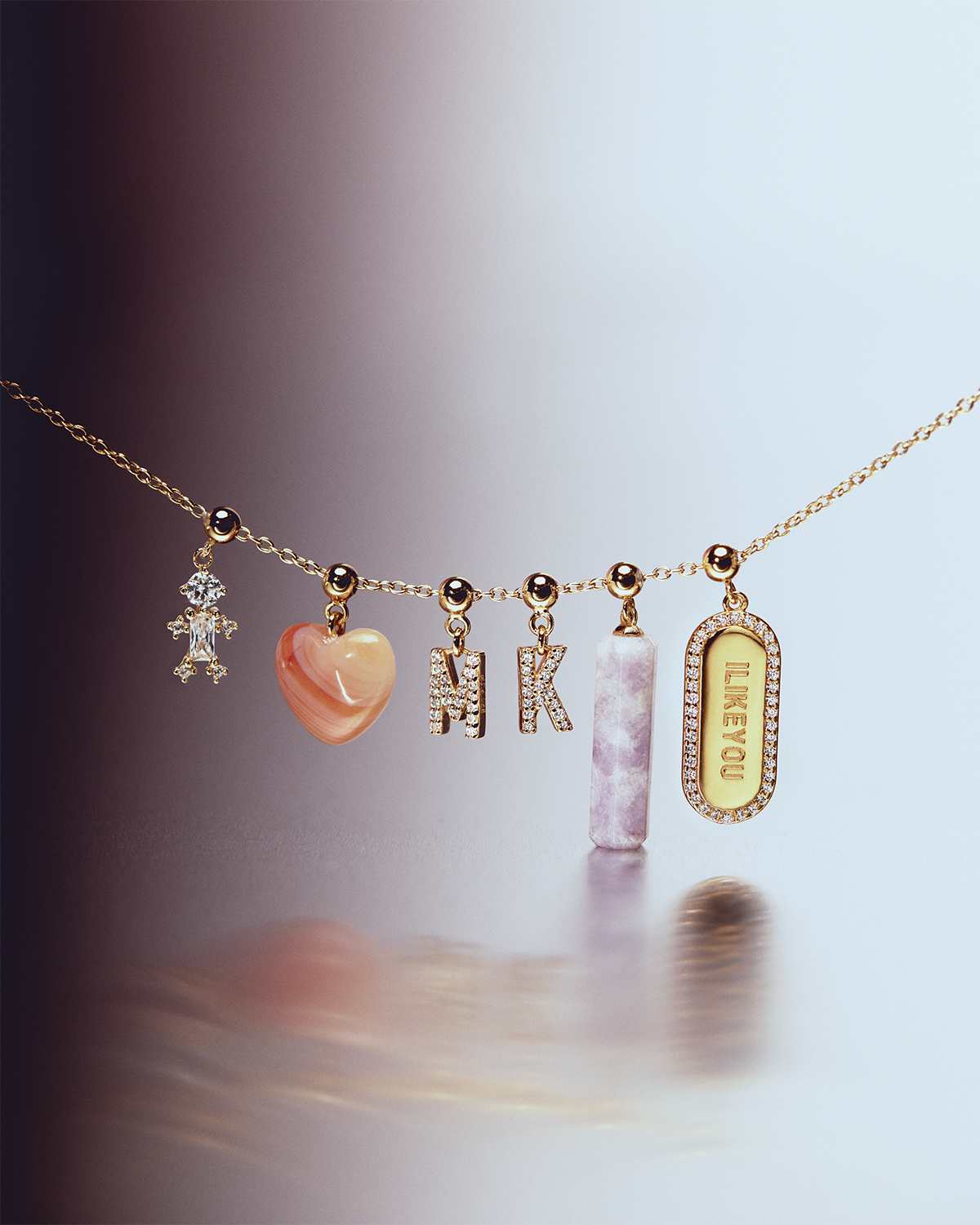 GRID ART Ilikeyou Sparkly Charm - Cute & Shiny Jewelry for Women, Perfect for Gifts, Parties & Everyday Wear
