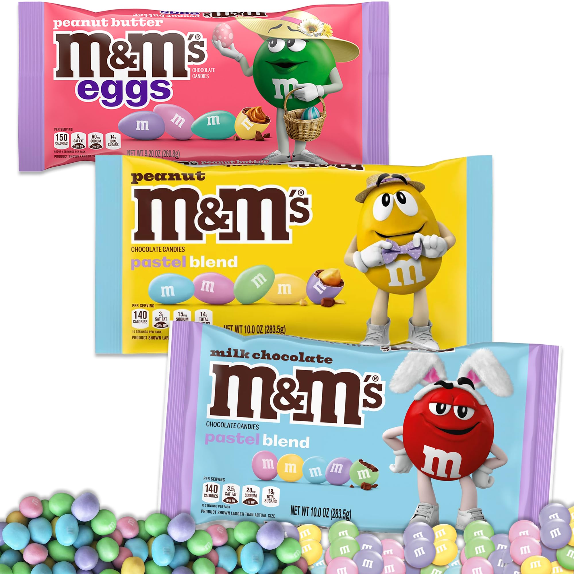 Snackivore Easter Candy Chocolate Eggs Bulk Variety Pack - 3 Types (Milk Chocolate Speckled Eggs, Peanut & Peanut Butter Eggs) | Easter Basket Fillers, Party Favors & Holiday Treats