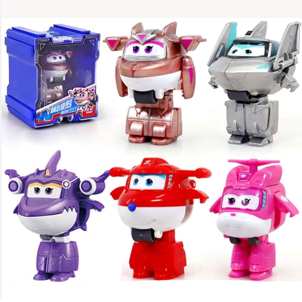 Super Wings Tichy Deformation Robot Toy - Airplane Transforming Vehicle for Kids Playtime