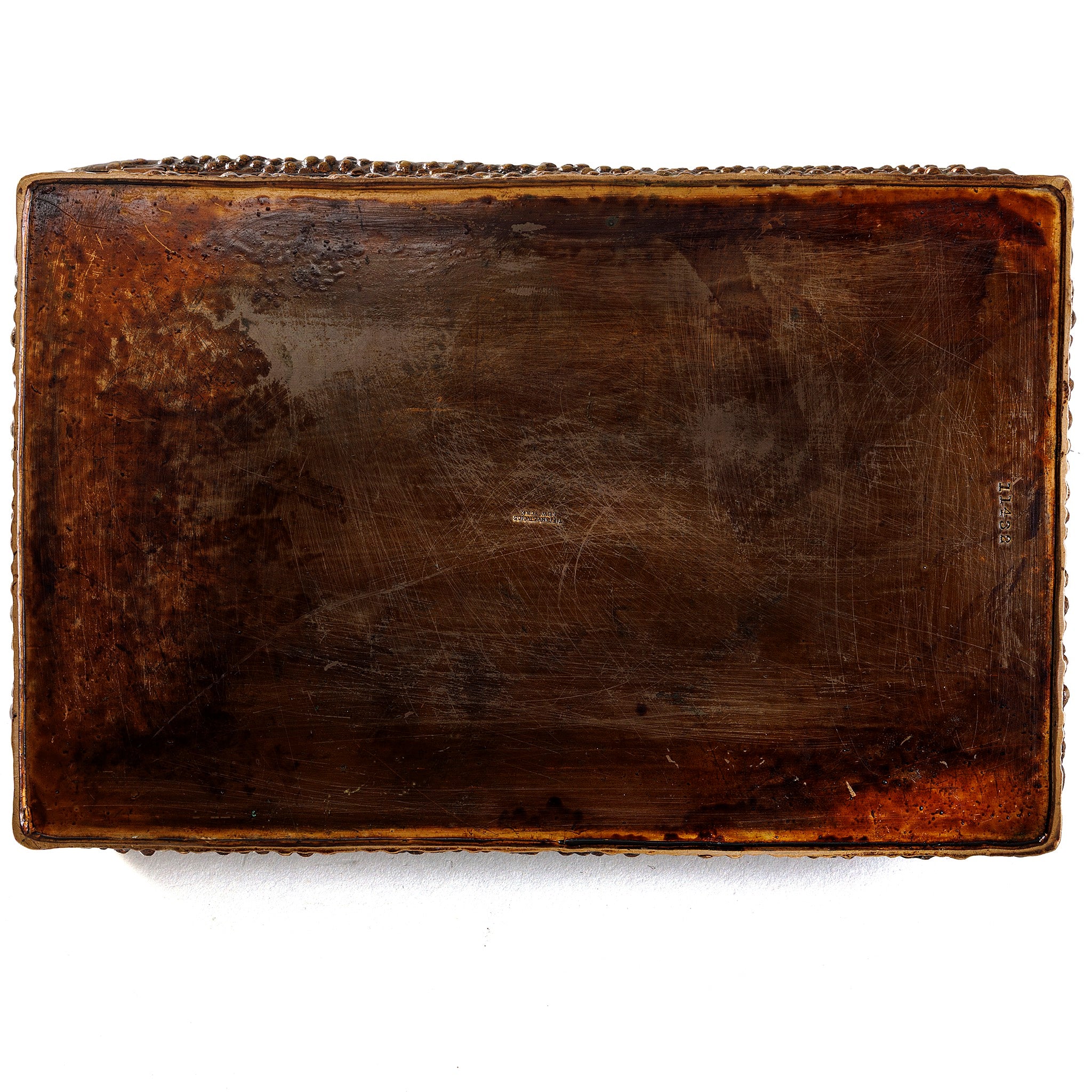 Tiffany Studios New York Lacquered Bronze Volcano Humidor - Premium Cigar Storage Box for Collectors & Luxury Home Decor