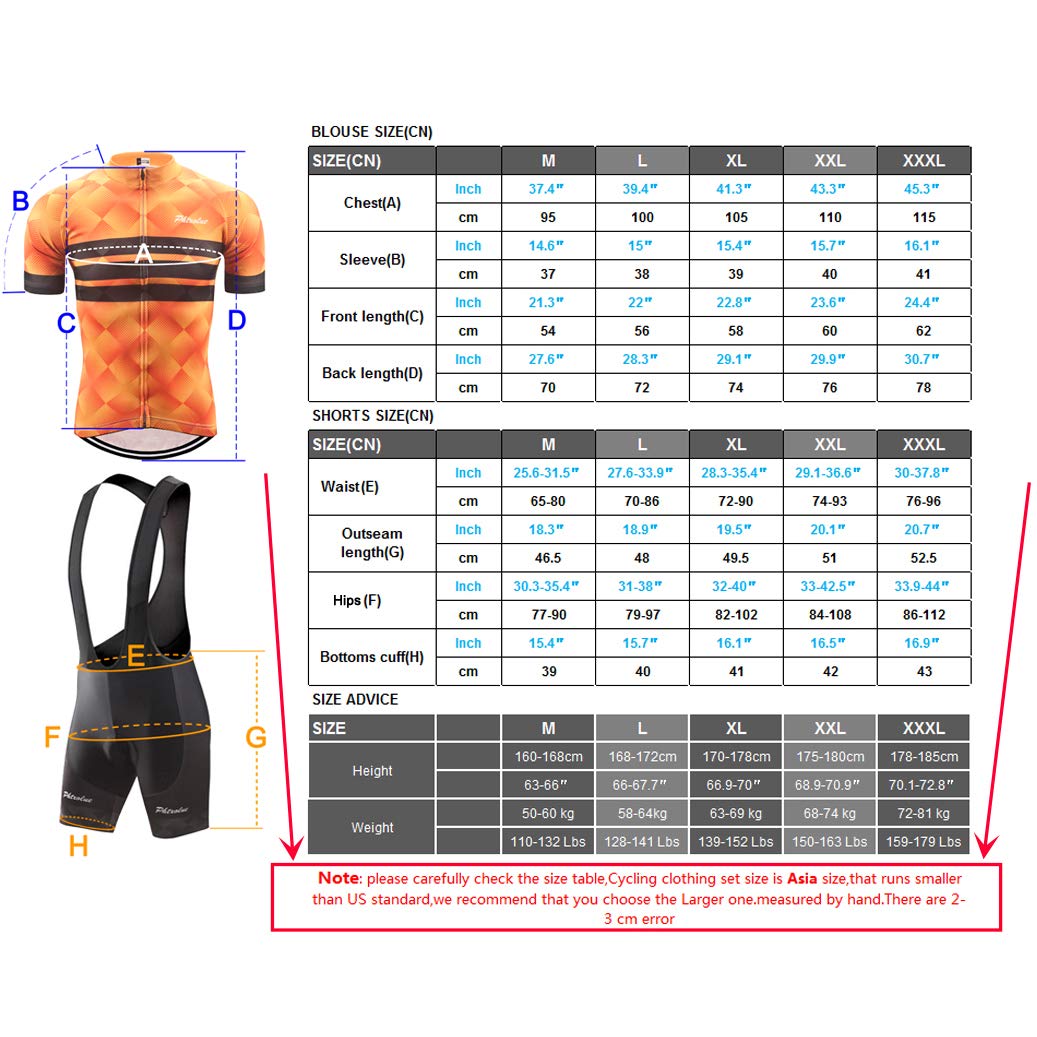 **Men's Cycling Jersey Set with 3D Gel Pad Bib Shorts - Breathable Bike Uniform for Road & Mountain Biking - Perfect for Training & Racing**