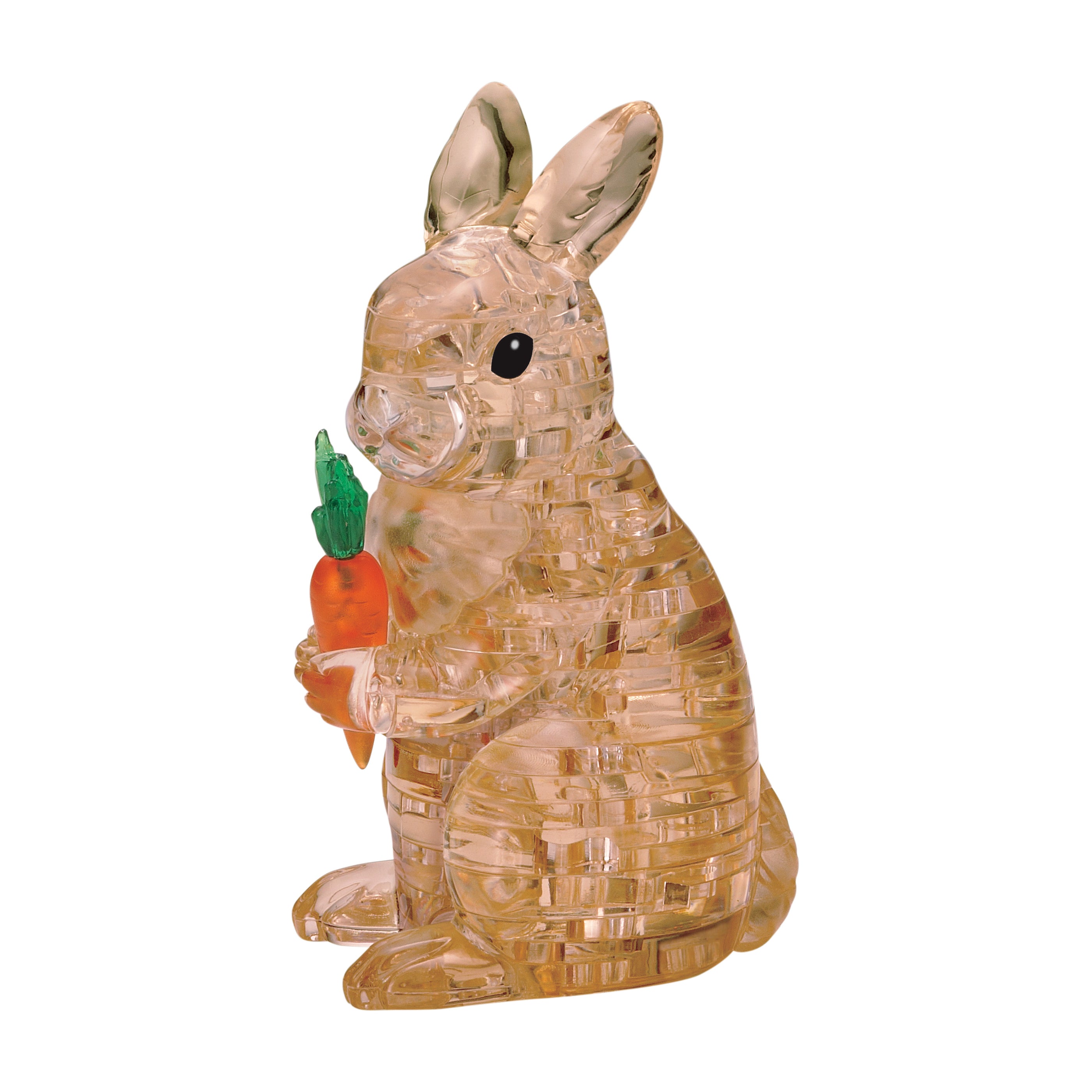 Charming Bunny 3D Crystal Puzzle - 43 Piece Set for Kids & Adults - Fun Brain Teaser & Home Decor Gift for Birthday, Easter & Christmas