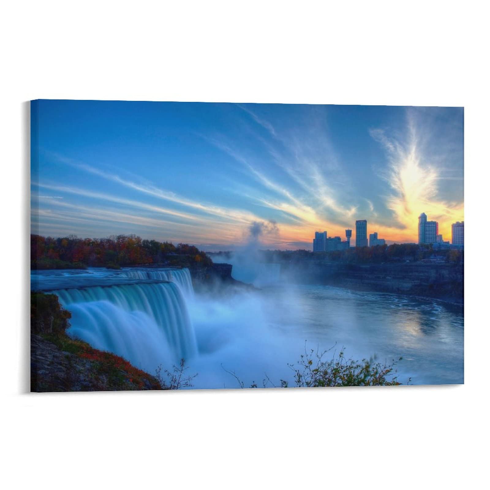 Niagara Falls Waterfall Wall Art Poster Set of 2 - Nature Landscape Prints for Home Decor, Bedroom, Living Room & Office - Perfect Gift for Travel Lovers & Nature Enthusiasts