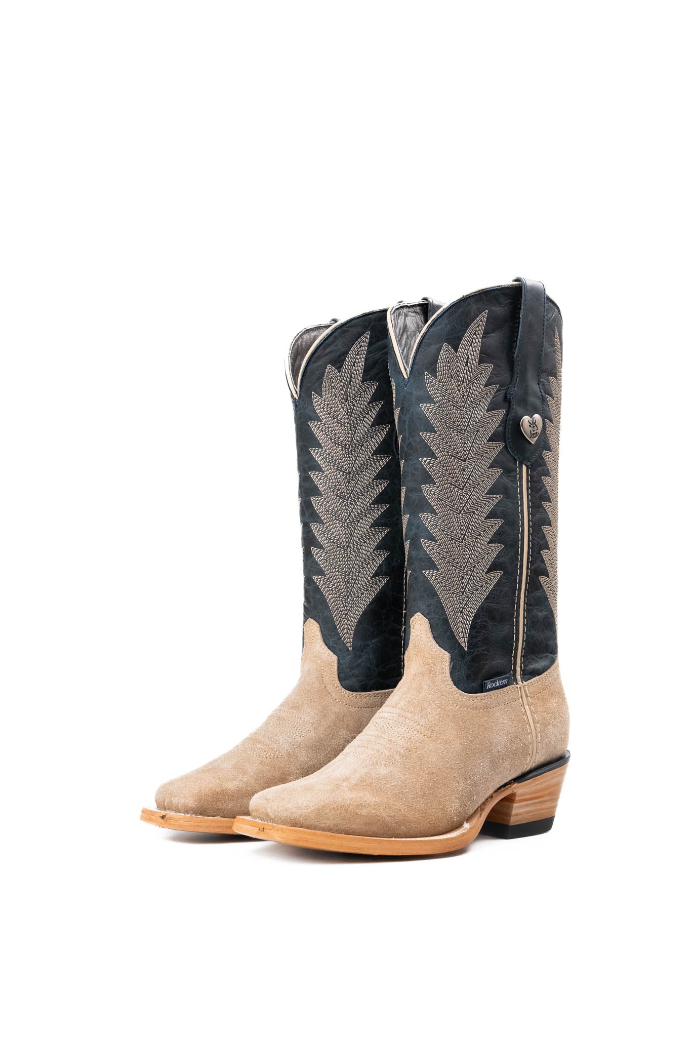 Sierra Roughout Frontier Toe Cowgirl Boots - Western Style Leather Boots for Women - Comfortable & Durable for Riding, Country Dancing & Outdoor Activities