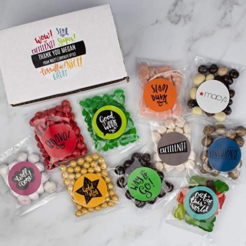 Personalized Thank You Gifts for Employees - Custom Candy Gift Box with Appreciation Message - Perfect for Employee Recognition, Corporate Events & Client Appreciation