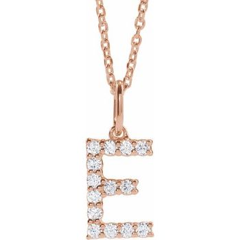 14K Gold 1/5 CTW Lab-Created Diamond Initial 