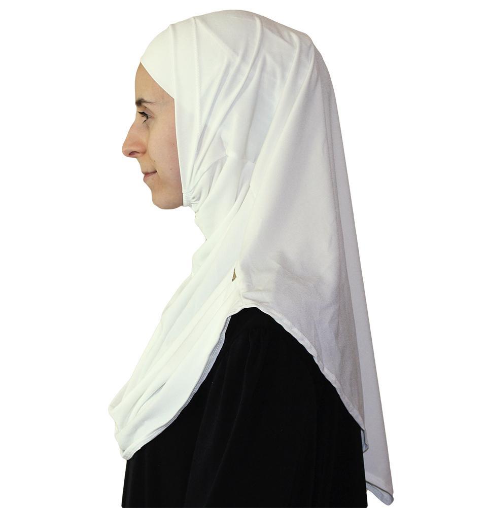 Firdevs Amira Hijab Ivory - Soft Stretchable Cotton Muslim Headscarf for Women - Perfect for Daily Wear, Prayer, and Modest Fashion