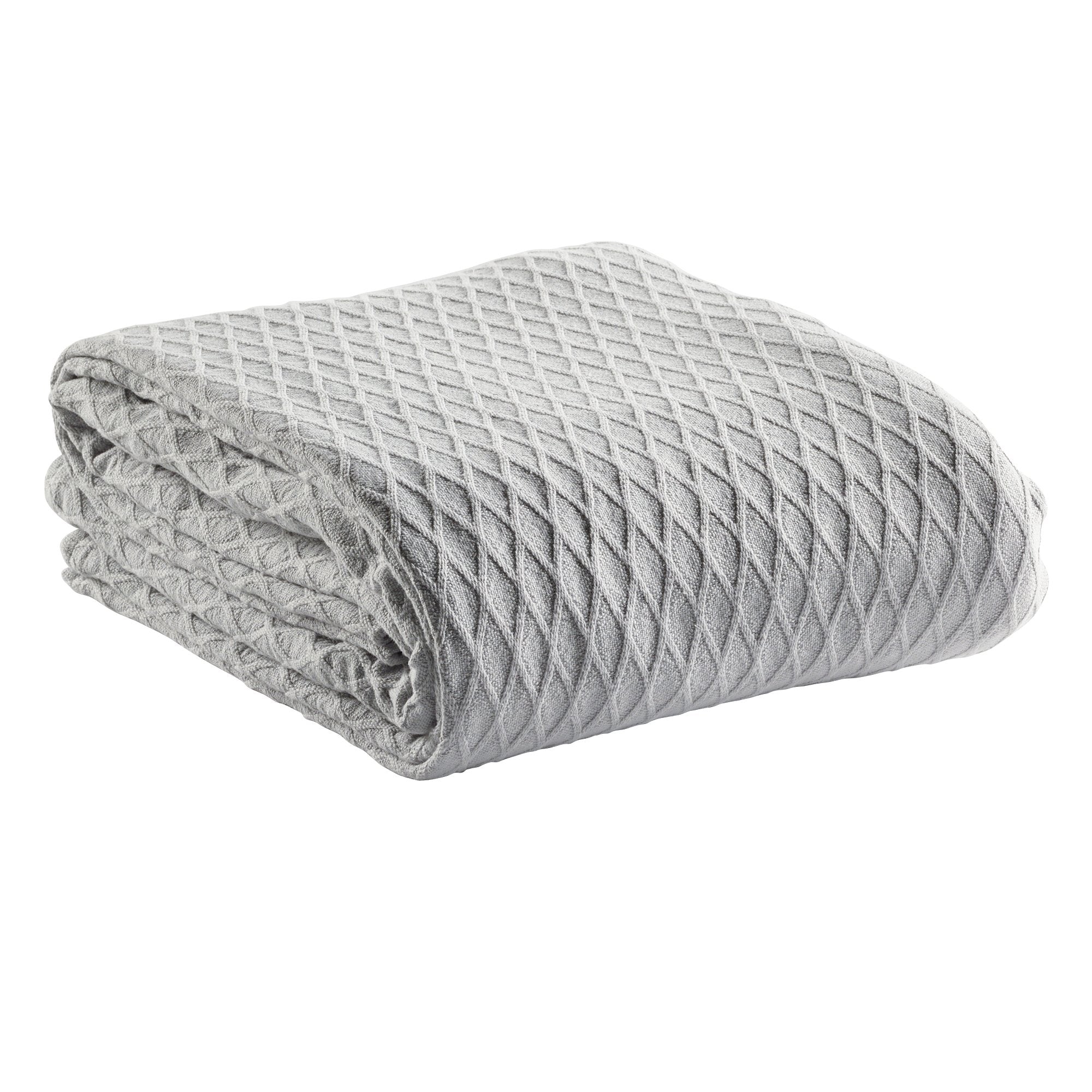Premium Bianca Gosford Silver Cotton Blanket - Soft & Breathable Luxury Bedding for Home, Hotel, or Gift - Perfect for All Seasons Comfort