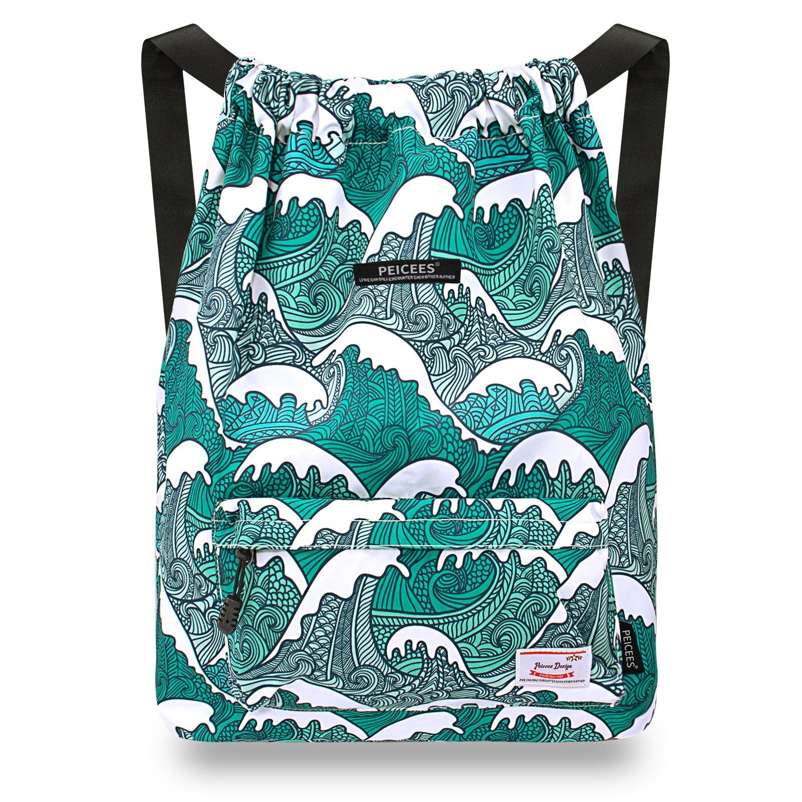 Waterproof Drawstring Sports Bag - Lightweight Sackpack Backpack for Men & Women - Gym, Travel, Beach & Outdoor Activities