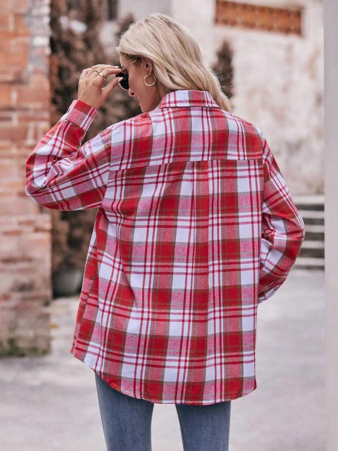 Stylish Plaid Dropped Shoulder Longline Shirt for Men & Women | Casual Oversized Flannel Shirt | Perfect for Fall Layering, Streetwear Outfits and Cozy Loungewear