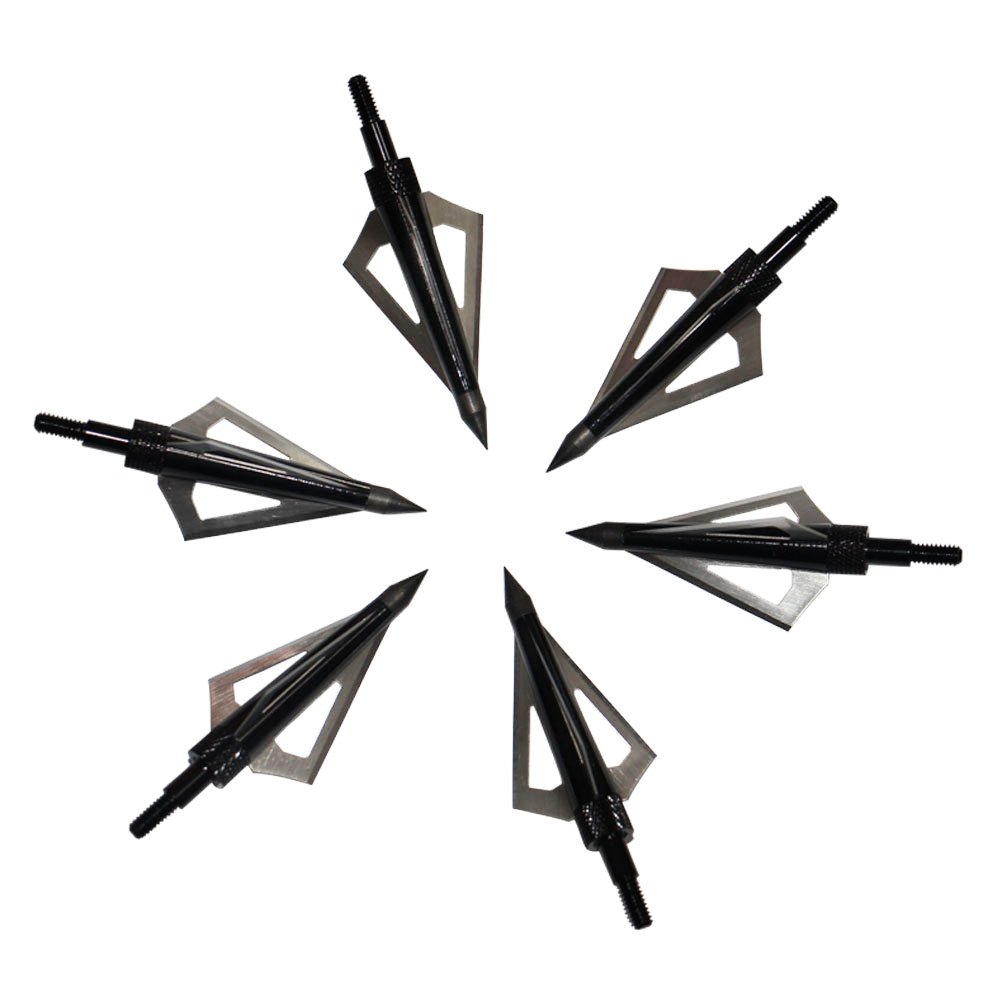 12Pcs 125 Grain Fixed Blade Broadheads for Hunting - 3 Steel Blades Archery Arrowheads Compatible with Compound Bows & Crossbows - Includes Plastic Case (Great for Target Practice & Big Game Hunting)