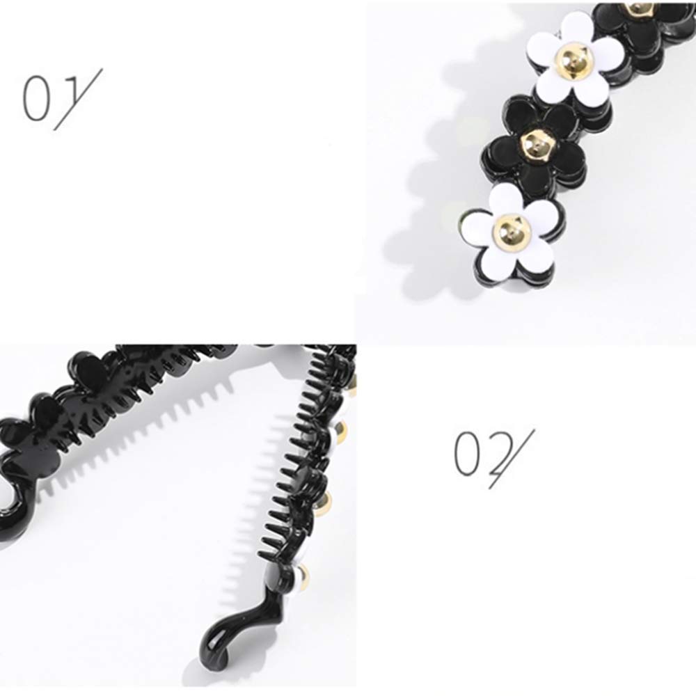 2 Pack MXXiiv Banana Hair Clips - French Fishtail Design Hair Styling Accessories for Women & Girls | Perfect for Ponytails, Braids & Everyday Hairstyles