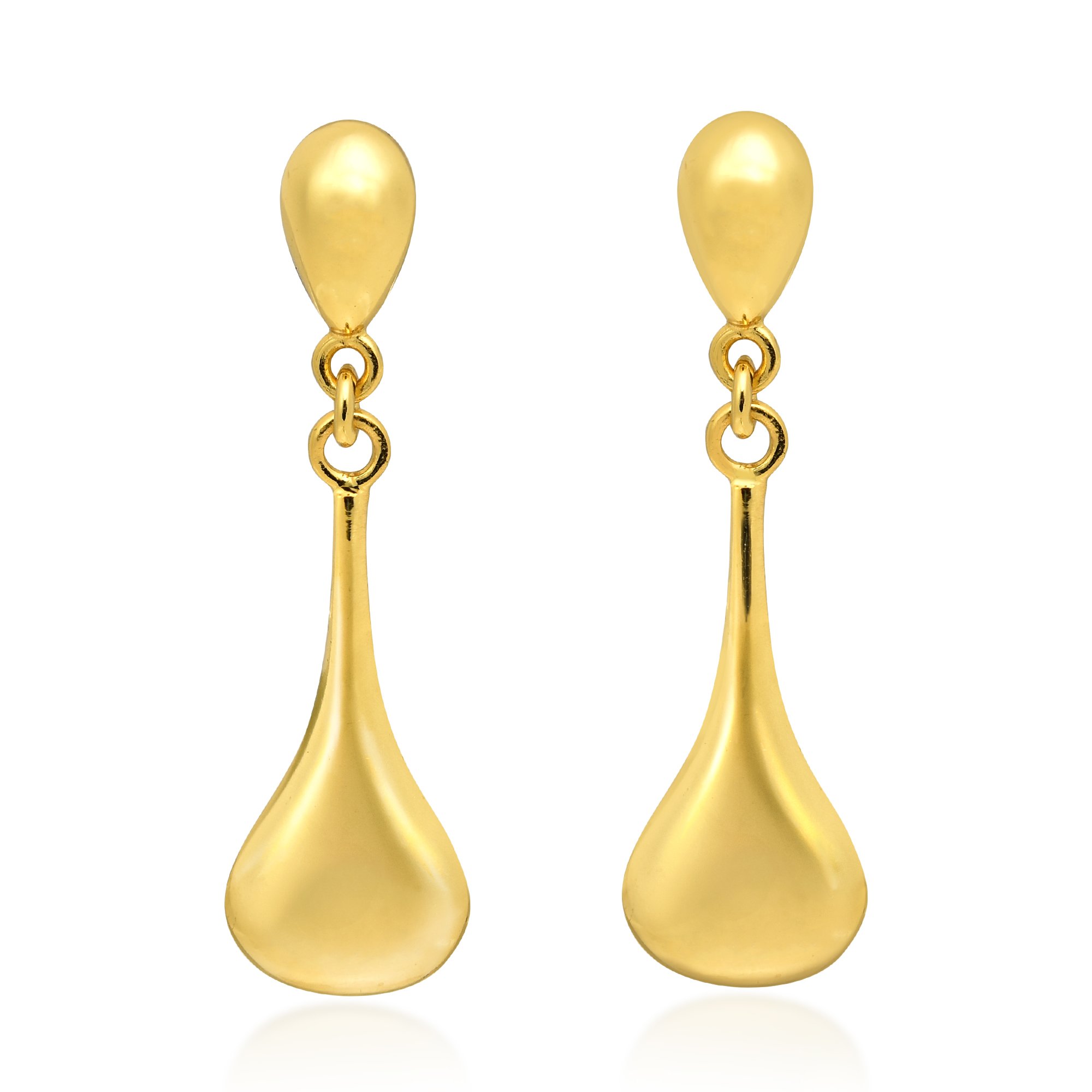 AeraVida Elegant Teardrop Gold Plated Sterling Silver Dangle Earrings for Women | Hypoallergenic & Tarnish-Resistant | Perfect for Parties, Weddings & Everyday Wear