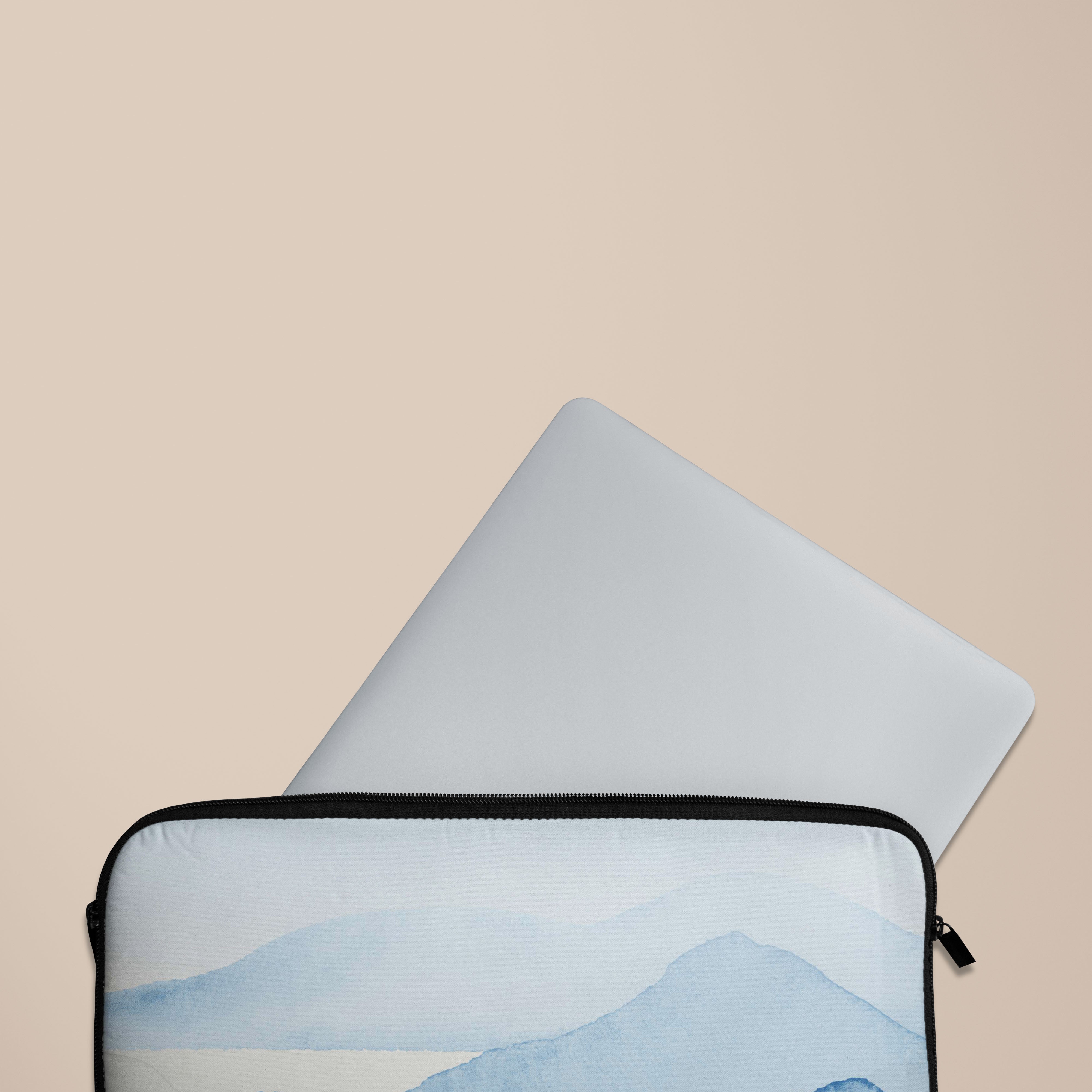 Blue Waves Laptop Sleeve - Waterproof & Shockproof 13-15 Inch Laptop Case - Perfect for Travel, Work & School