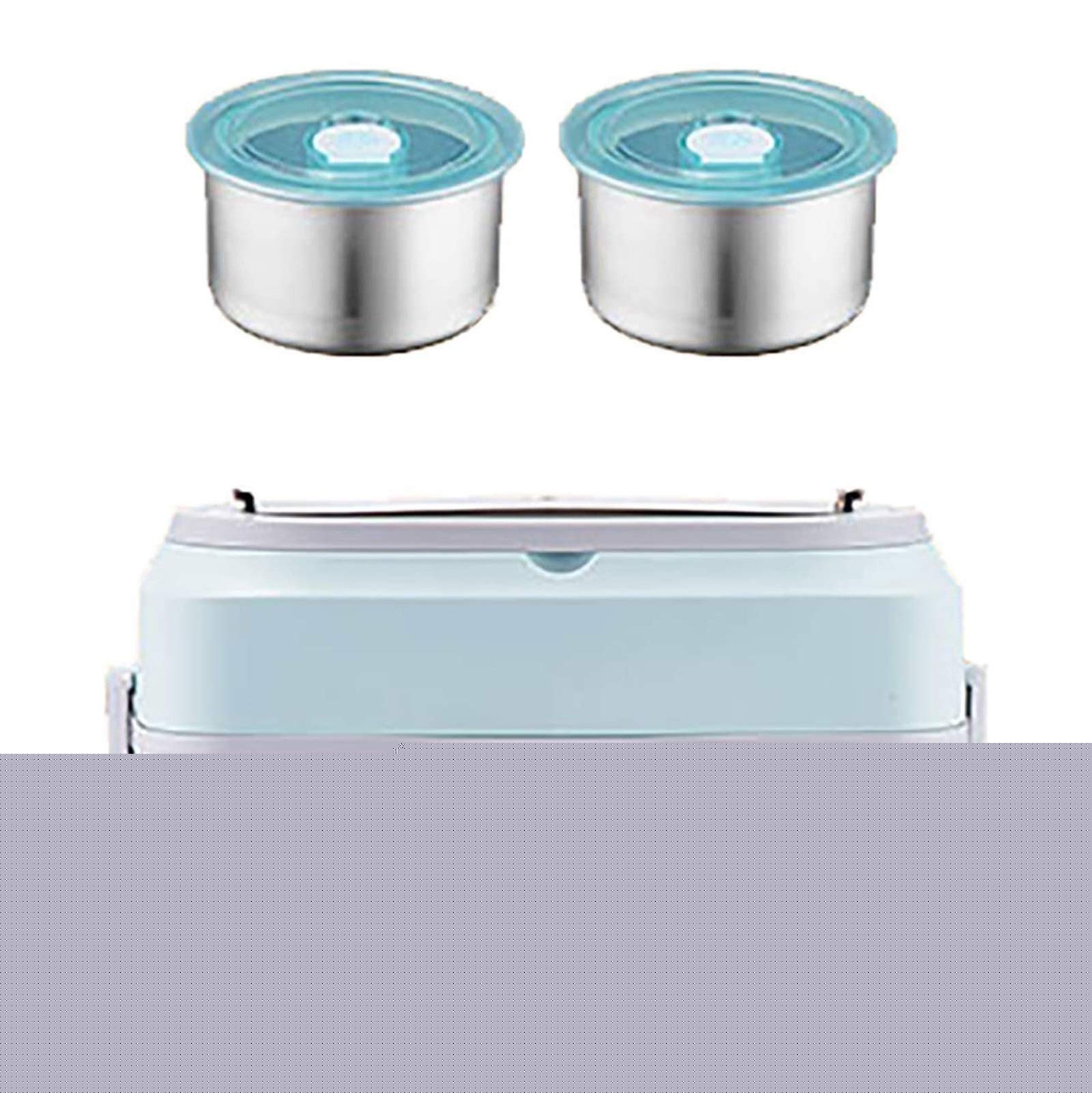 Portable Electric Lunch Box - Stainless Steel Food Warmer & Heater | 2-in-1 Insulated Lunch Container for Office, Travel & Home Use | Bento Box for Hot Meals On The Go (Size B)
