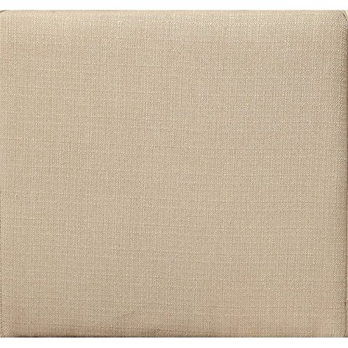 Furniture of America Uptempo Padded Flax Storage Ottoman with Built-in Bluetooth Speaker - Ivory | Modern Living Room Furniture with Hidden Storage & Wireless Audio | Perfect for Home Theater, Bedroom & Small Space Organization