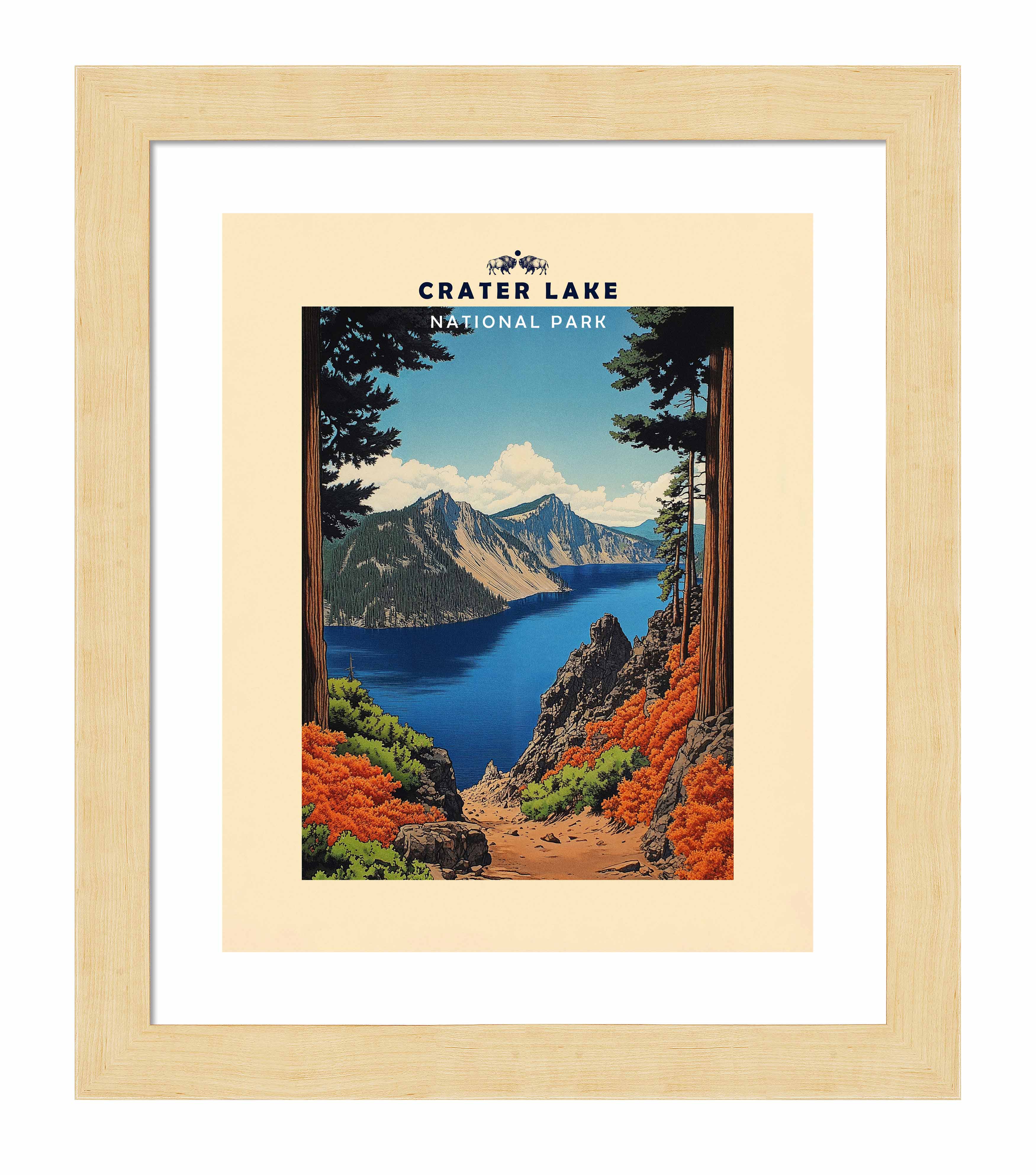 Crater Lake Art Prints - Stunning Wall Decor for Home & Office - Perfect for Living Room, Bedroom, or Gift