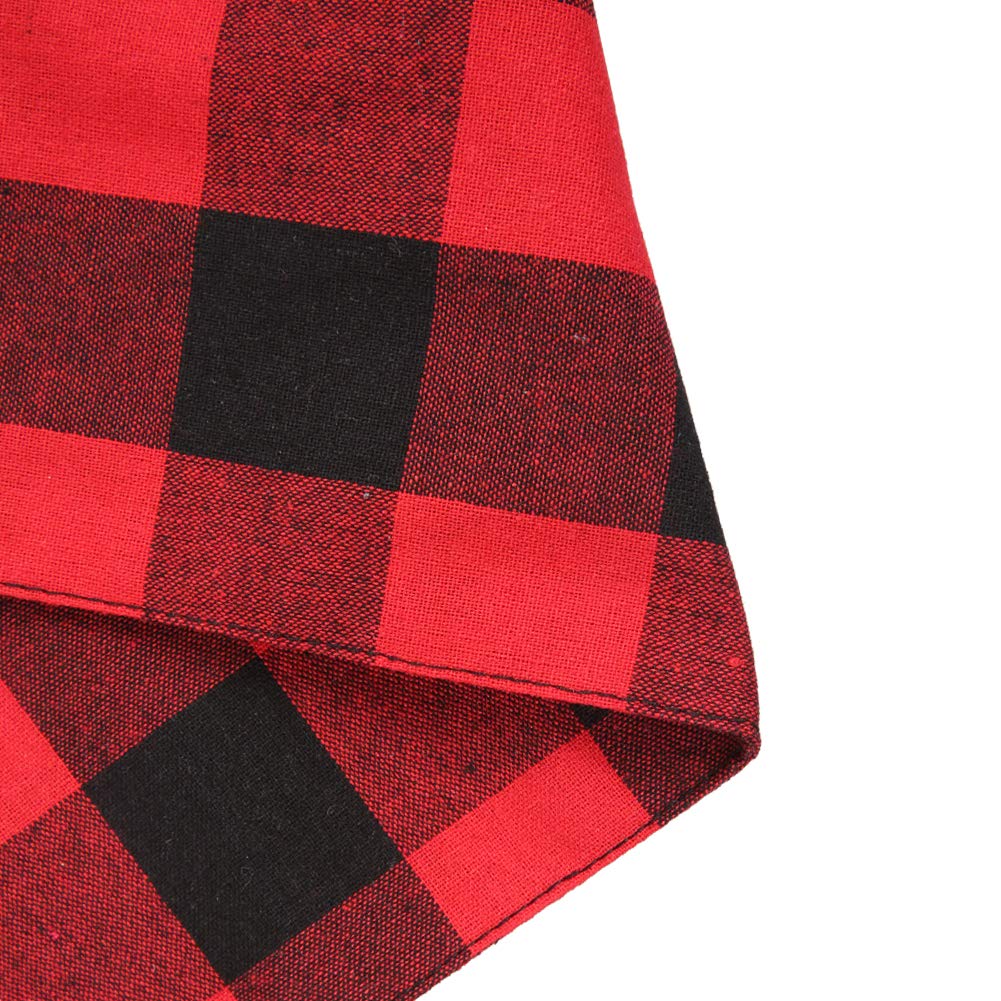 Lamphyface 2 Pack Christmas Dog Bandanas - Red Black Plaid Pet Bandana Scarf for Small Medium Large Dogs - Perfect for Holiday Photos, Parties & Festive Outfits