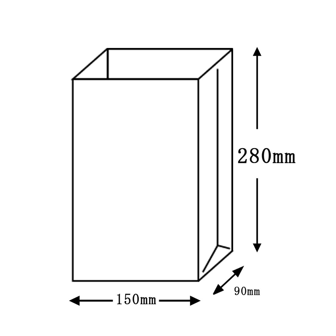 Eco-Friendly Unbleached Square Bottom Paper Bags with Gusset - Pack of 100 Sheets (H6 Size) | Perfect for Retail Packaging, Gift Bags & Eco-Conscious Shopping