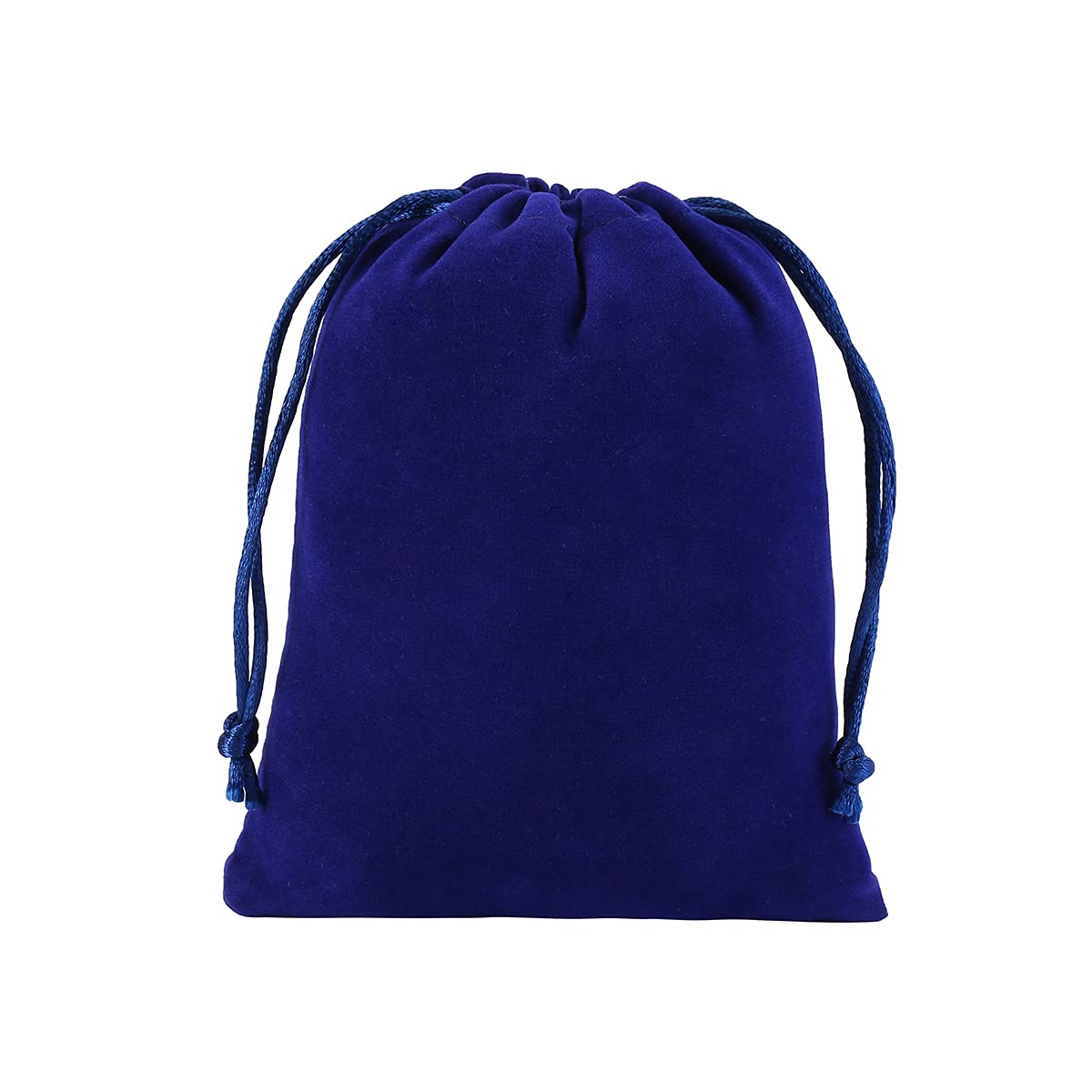 50Pcs Velvet Jewelry Bags with Drawstring - Royal Blue Gift Pouches for Wedding Favors, Party, Christmas & Candy (4.0x4.8 Inches) - Elegant Storage for Rings, Necklaces & Small Keepsakes