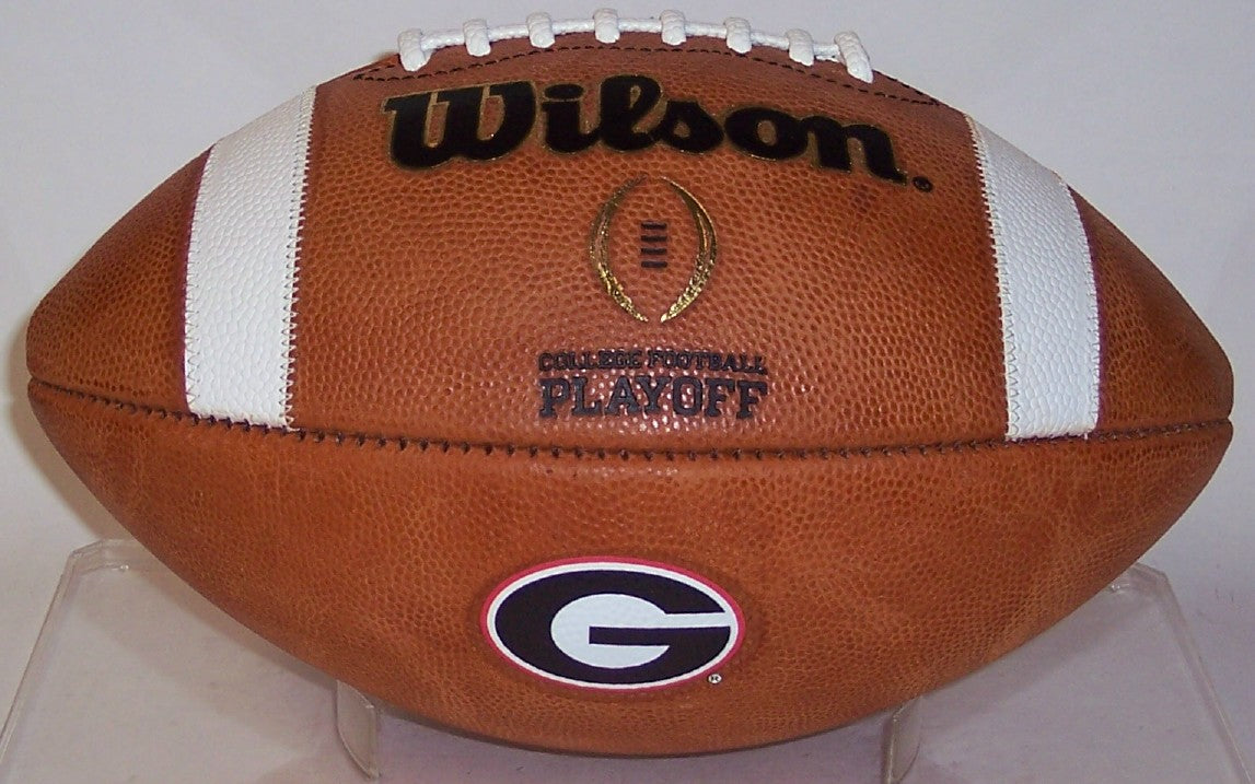 Authentic Wilson Georgia Bulldogs College Football Playoff Game Model Football - Official NCAA Game Ball for Fans & Collectors | Perfect for Tailgating, Home Decor & Sports Memorabilia